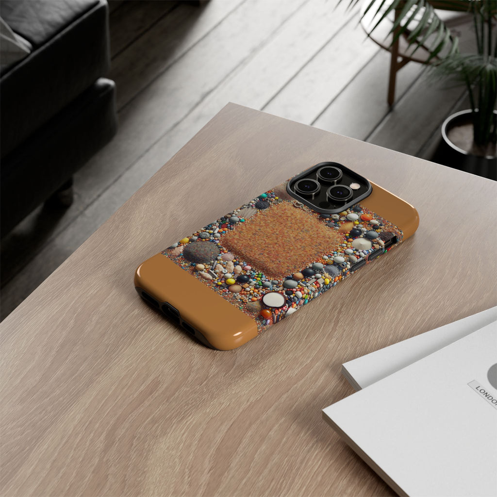 Colorful Phone Case with Unique Texture, Tough Case, Phone Accessory, Trendy Design, Gift for Tech Lovers, Durable Protection