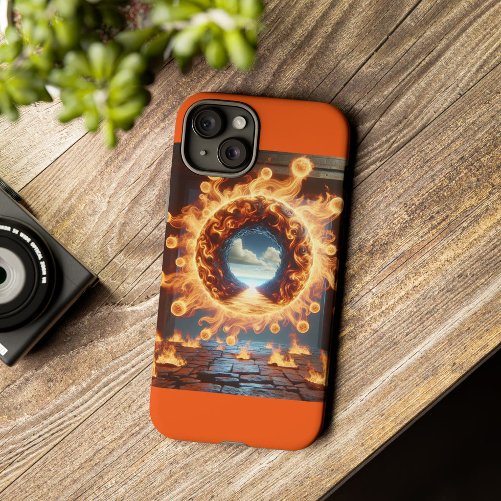 Vibrant Phone Case, Tough Cases for Gamers, Fire Element Phone Cover, Unique Protector, Game Lover Gifts