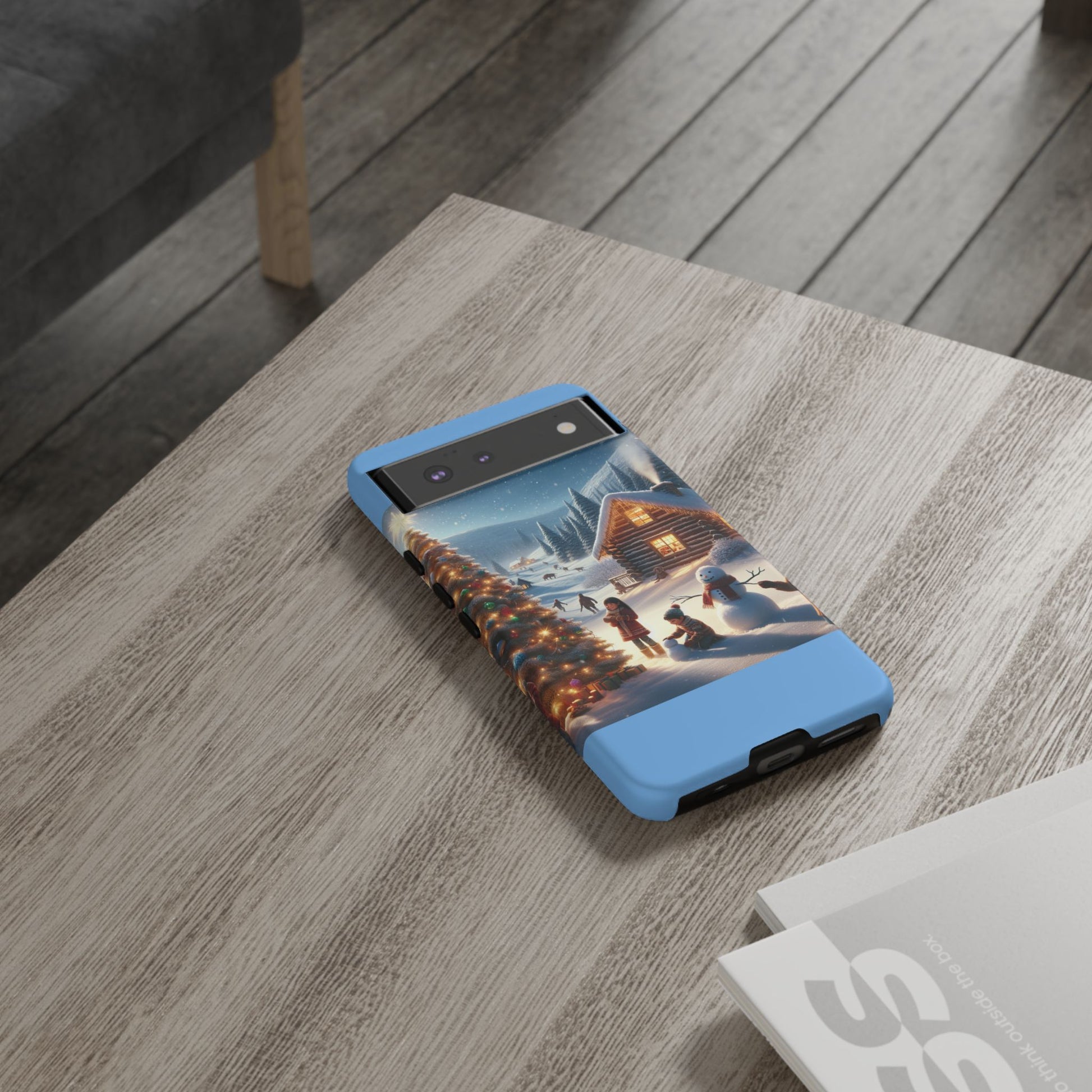 Winter Wonderland Phone Case, Holiday Gift for Him/Her, Cute Christmas Phone Cover, Unique Winter Scene Case, Festive Tech Accessories