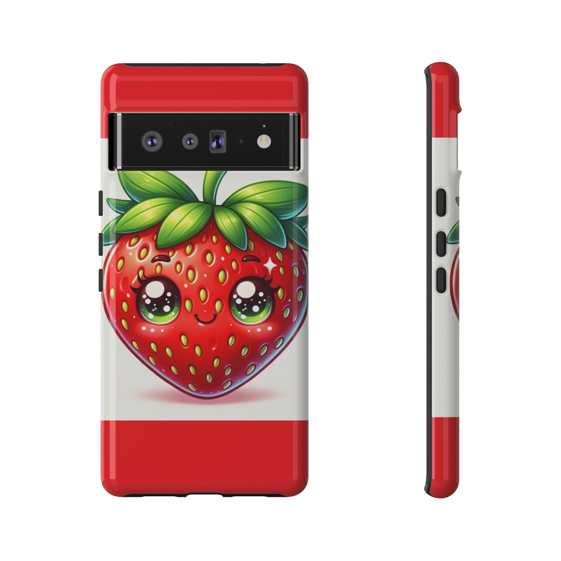 Cute Strawberry iPhone Case, Tough Phone Cases, Stylish Accessories, Fun Design for Kids and Adults, Perfect Gift for All Occasions