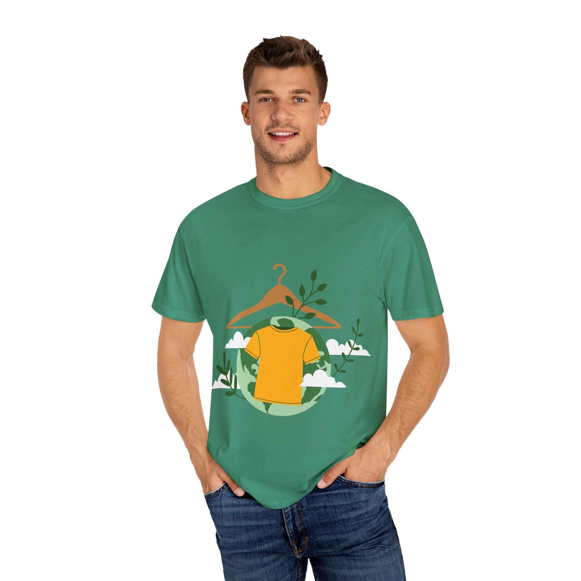 Eco-Friendly Garment-Dyed T-shirt, Nature Lover Tee, Unisex Graphic Tee, Casual Wear, Sustainable Fashion