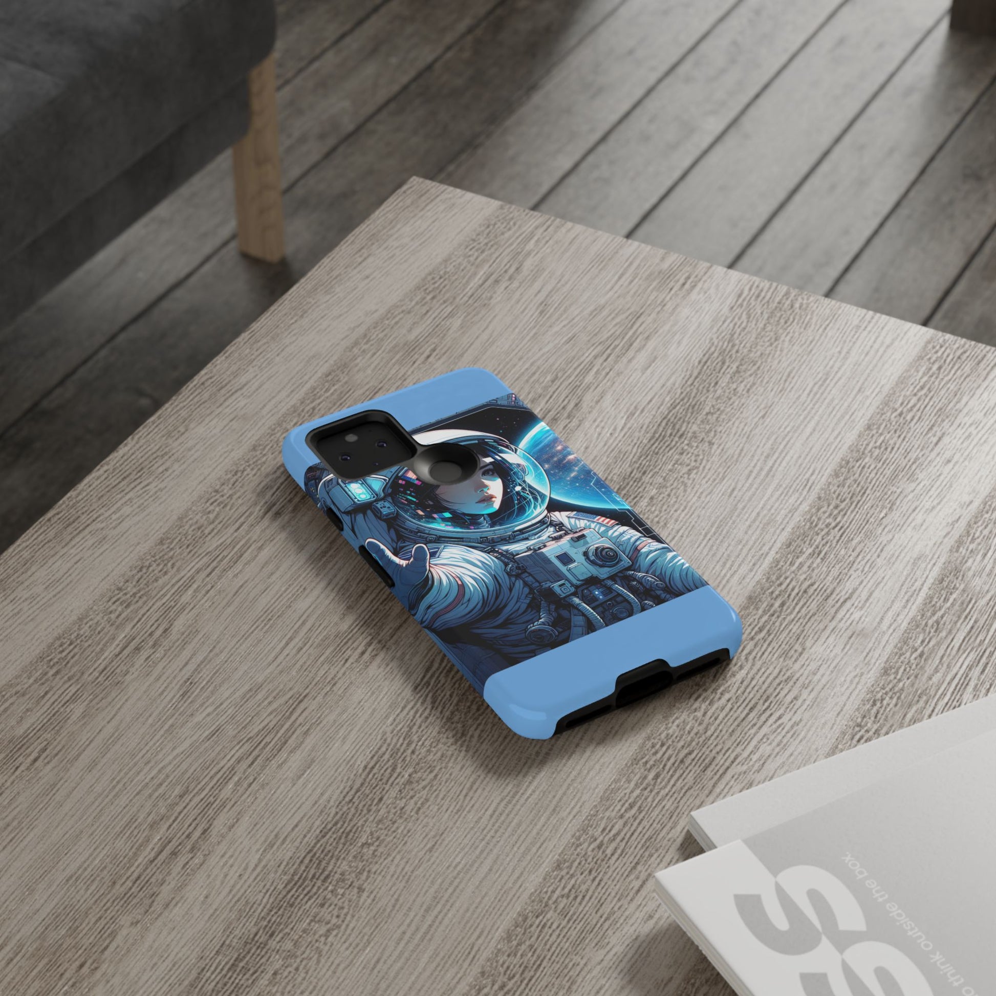 Astronaut Phone Case, Space-Themed Tough Case, Unique Gift for Science Lovers, Trendy Protection for Smartphones, Cool Tech Accessories