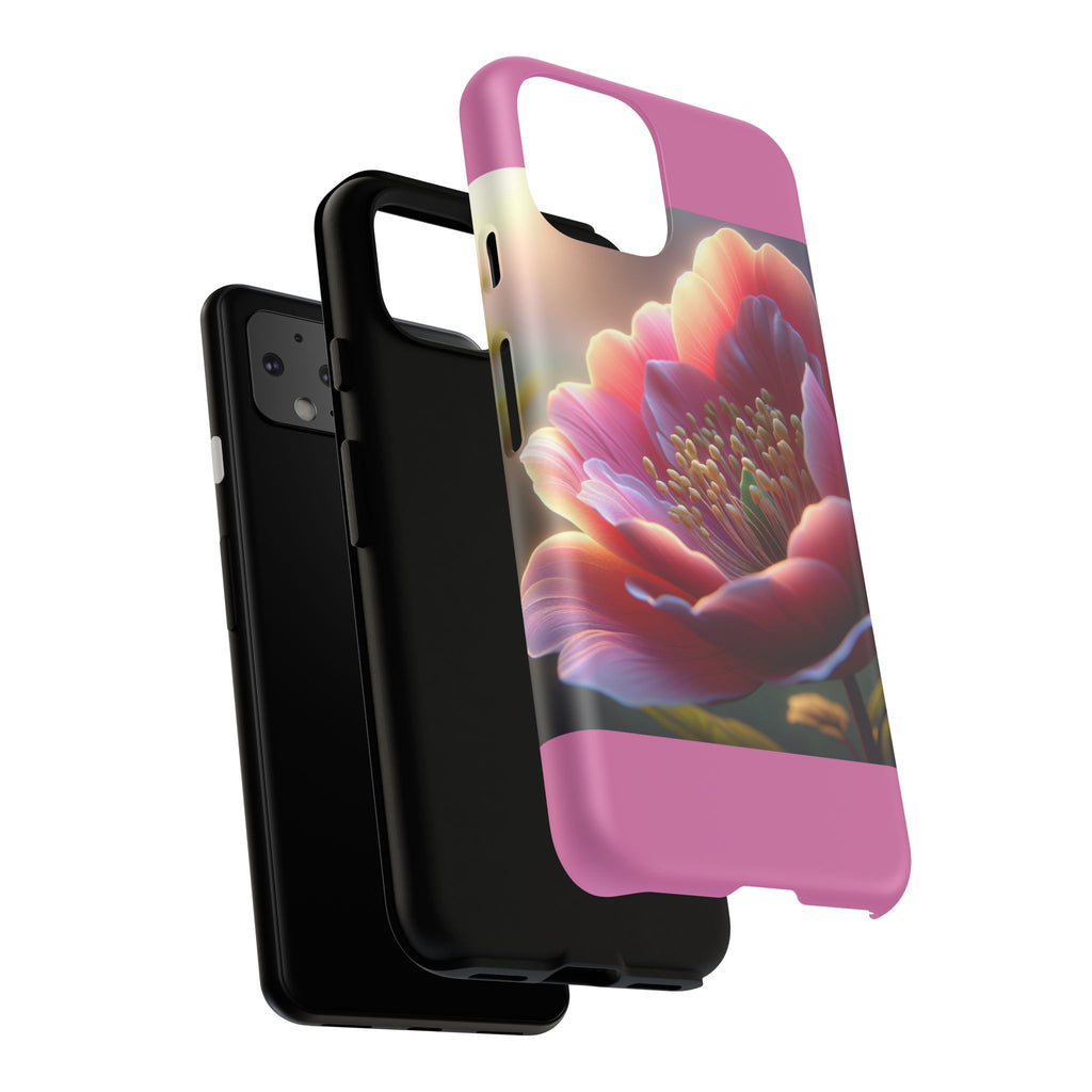 Pink Floral Phone Case, Tough Cases, Floral Design, Phone Accessory Gift, Nature Inspired, Trendy Tech Case