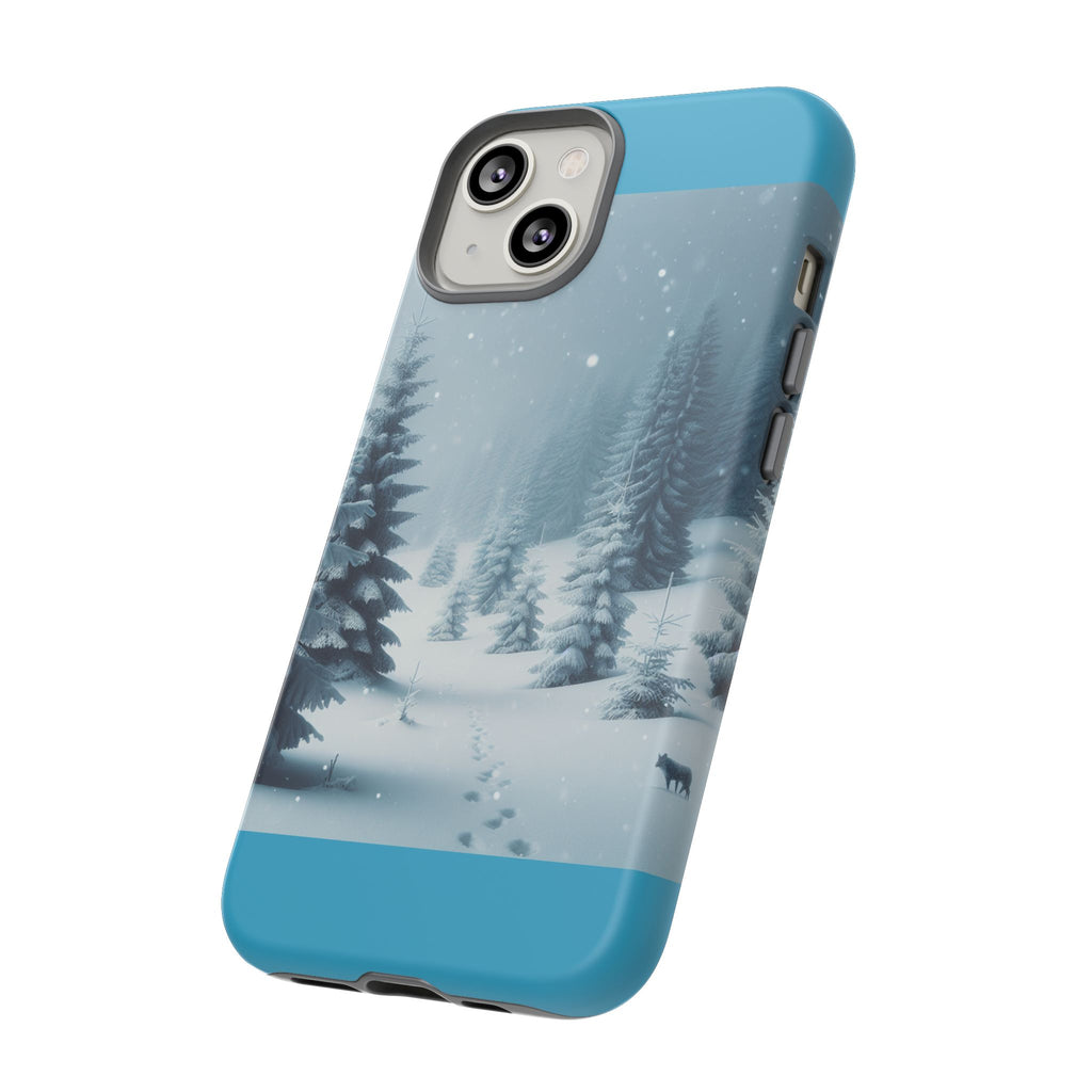 Winter Forest Phone Case, Tough Cases for iPhone, Snowy Landscape Design, Nature Lover Gift, Holiday Accessories