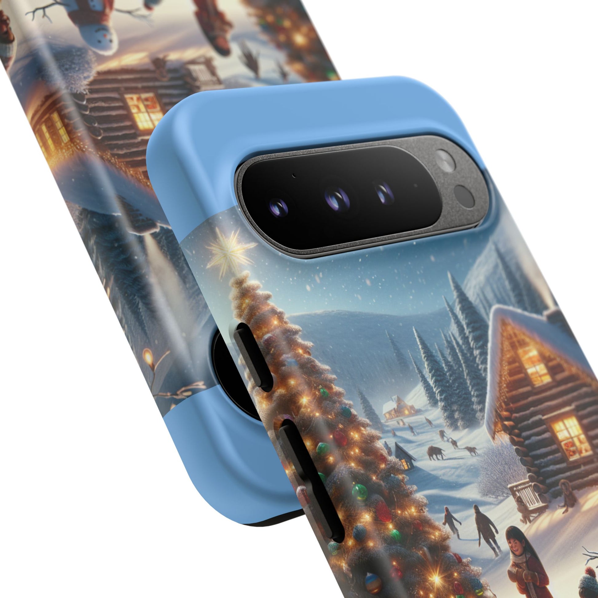 Winter Wonderland Phone Case, Holiday Gift for Him/Her, Cute Christmas Phone Cover, Unique Winter Scene Case, Festive Tech Accessories