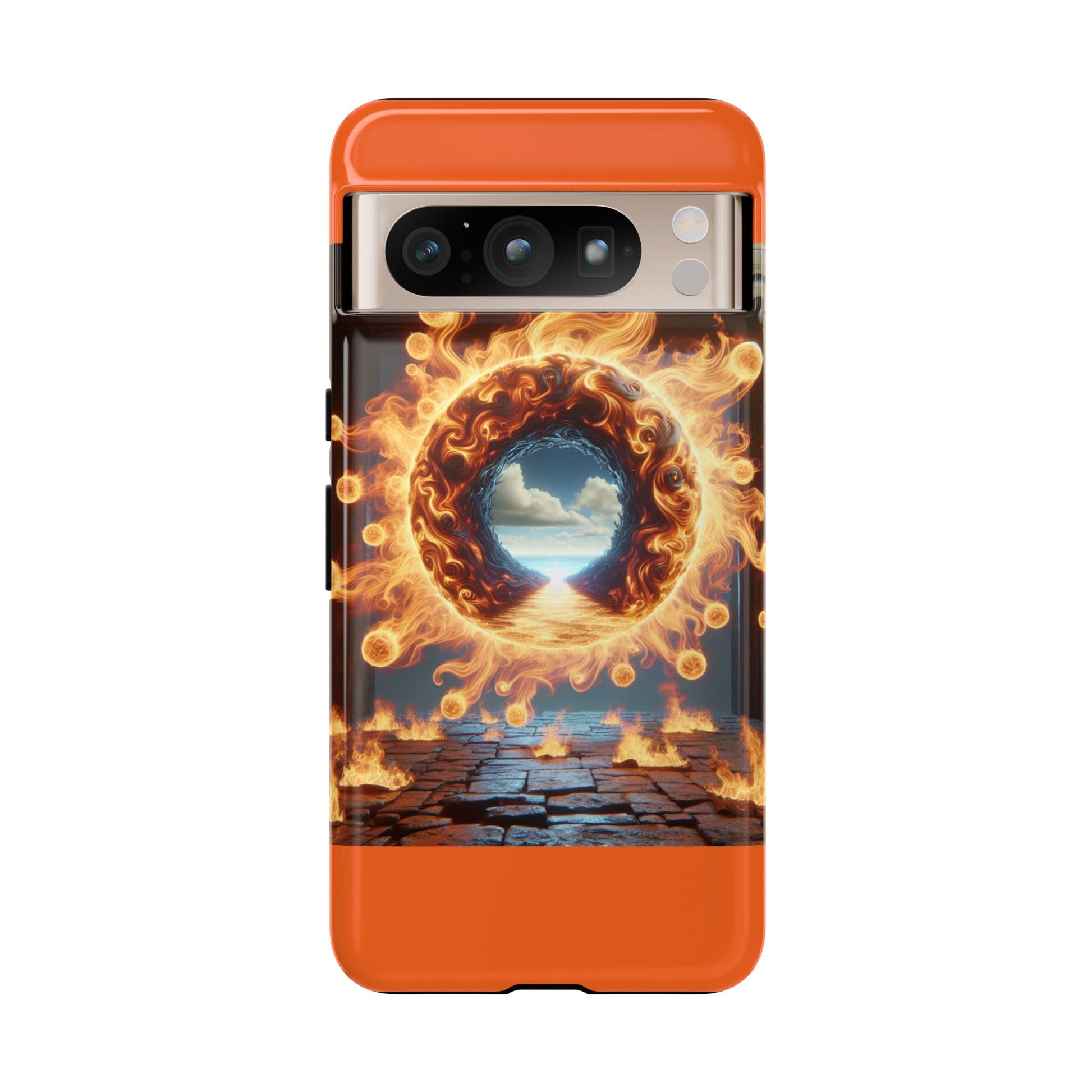 Vibrant Phone Case, Tough Cases for Gamers, Fire Element Phone Cover, Unique Protector, Game Lover Gifts
