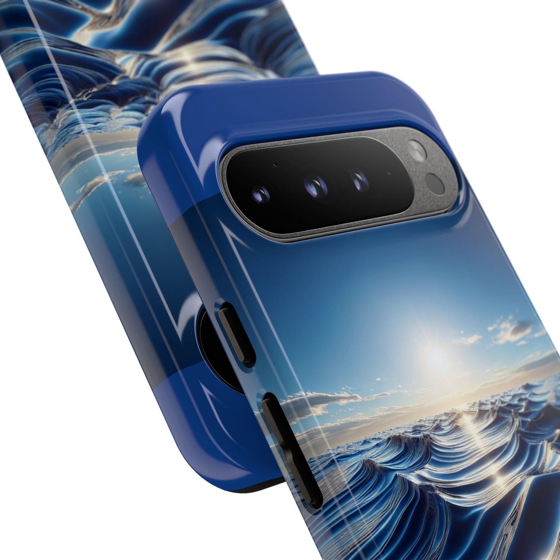 Ocean Wave Phone Case, Tough Phone Cover, Stylish Cell Case, Gift for Beach Lovers, Customizable Phone Accessory