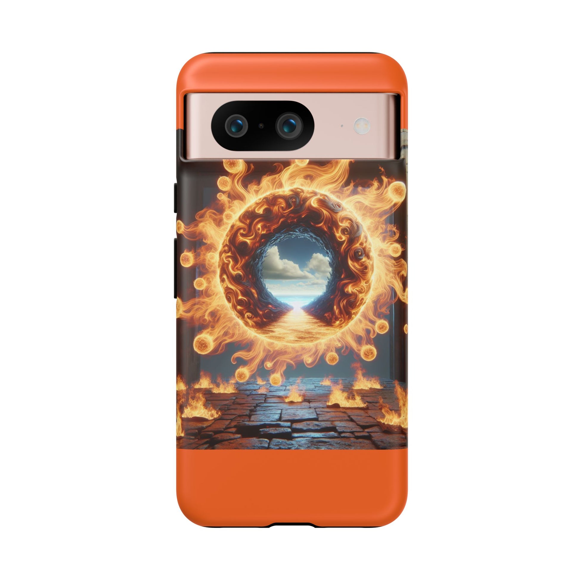 Vibrant Phone Case, Tough Cases for Gamers, Fire Element Phone Cover, Unique Protector, Game Lover Gifts