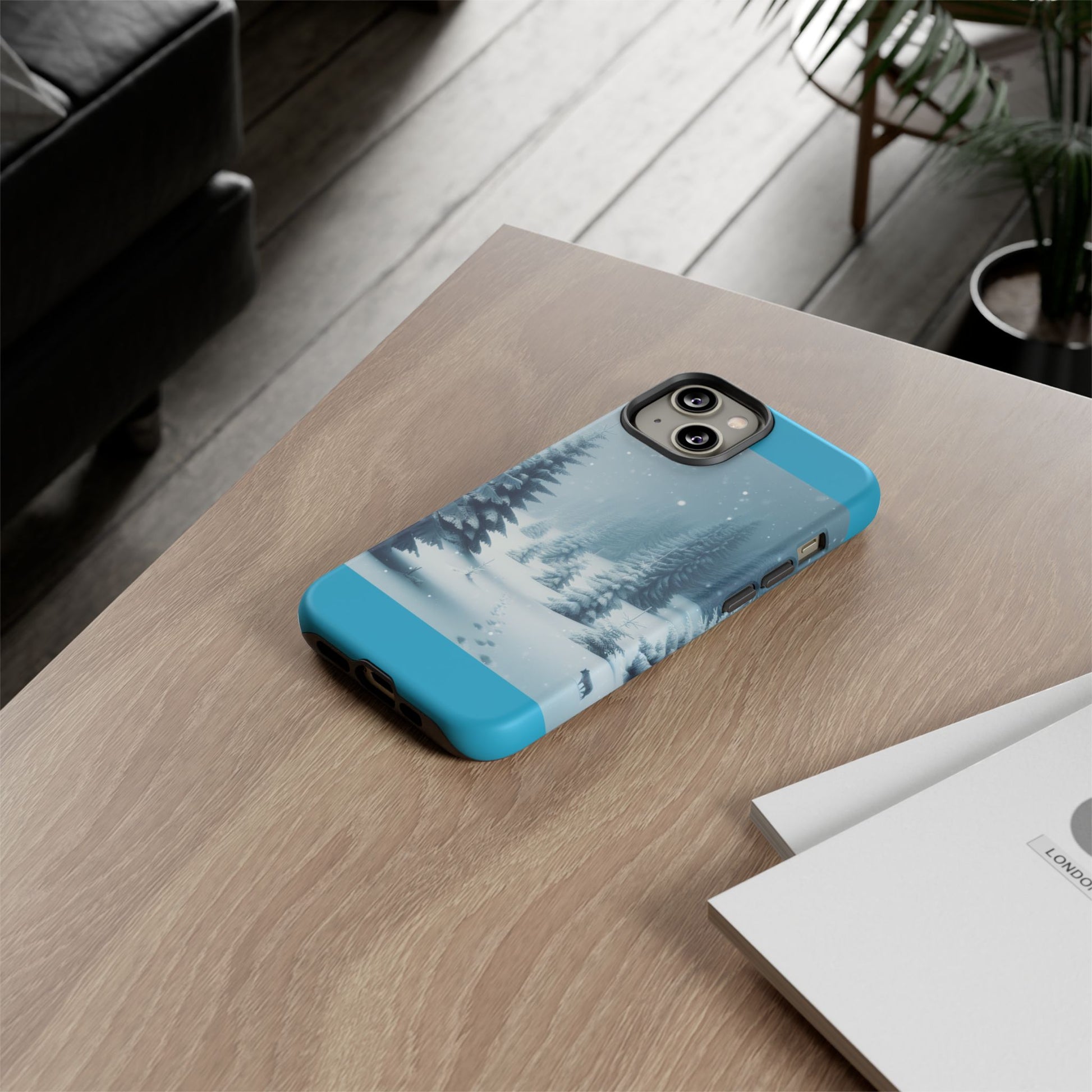 Winter Forest Phone Case, Tough Cases for iPhone, Snowy Landscape Design, Nature Lover Gift, Holiday Accessories