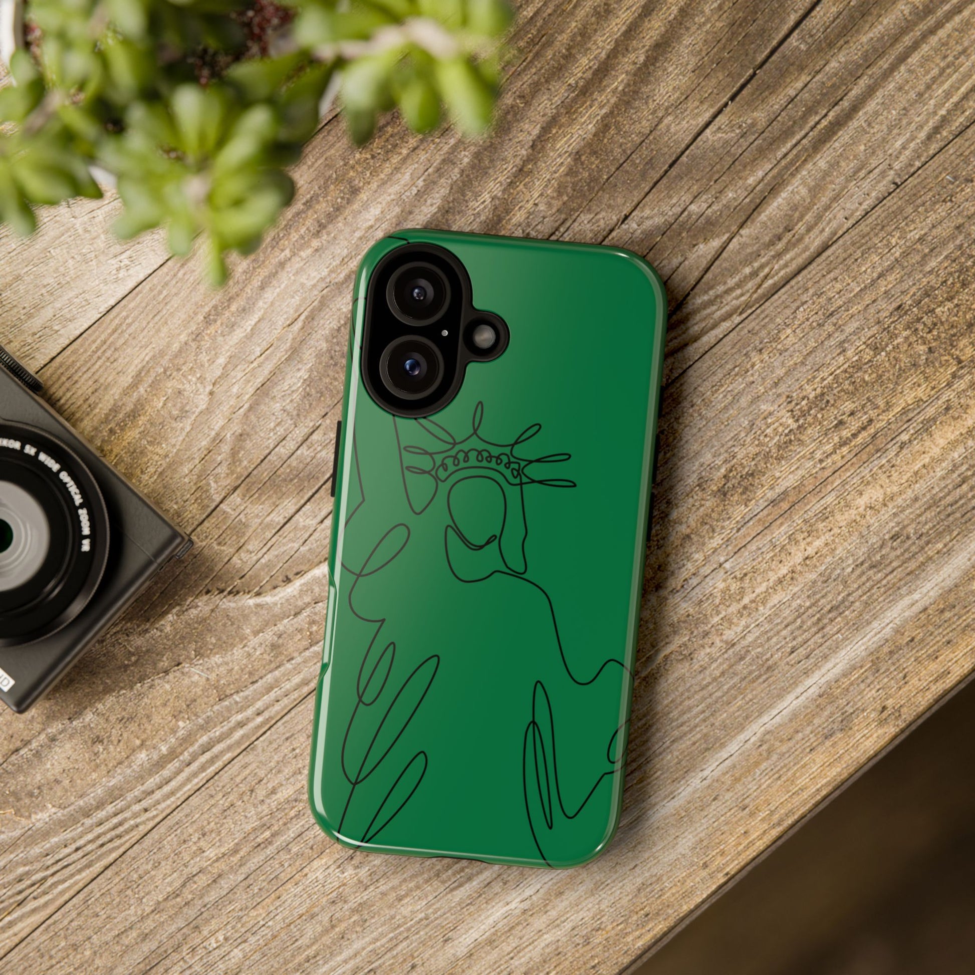 Stylish Phone Case with Statue of Liberty Design, Tough Cases for iPhone, Unique Gift for Travelers, Green Phone Cover, Artistic Cell [...]