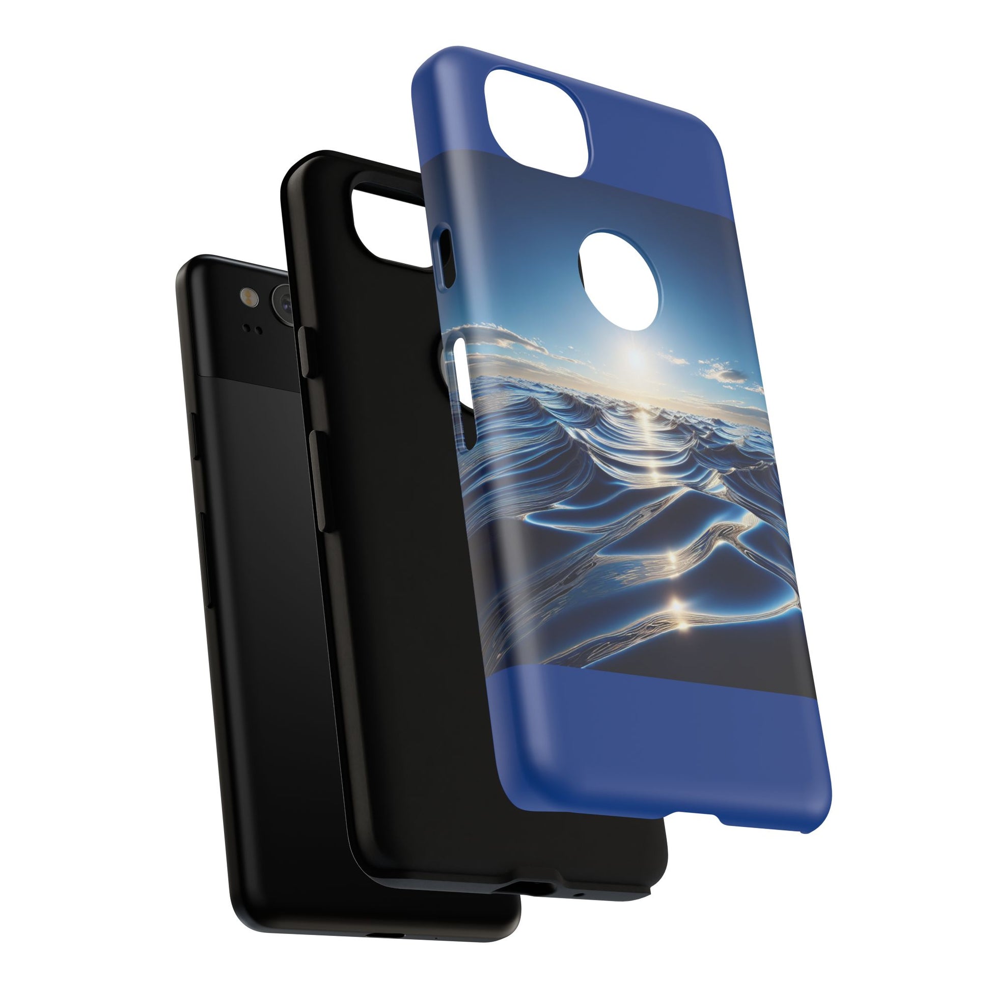 Ocean Wave Phone Case, Tough Phone Cover, Stylish Cell Case, Gift for Beach Lovers, Customizable Phone Accessory