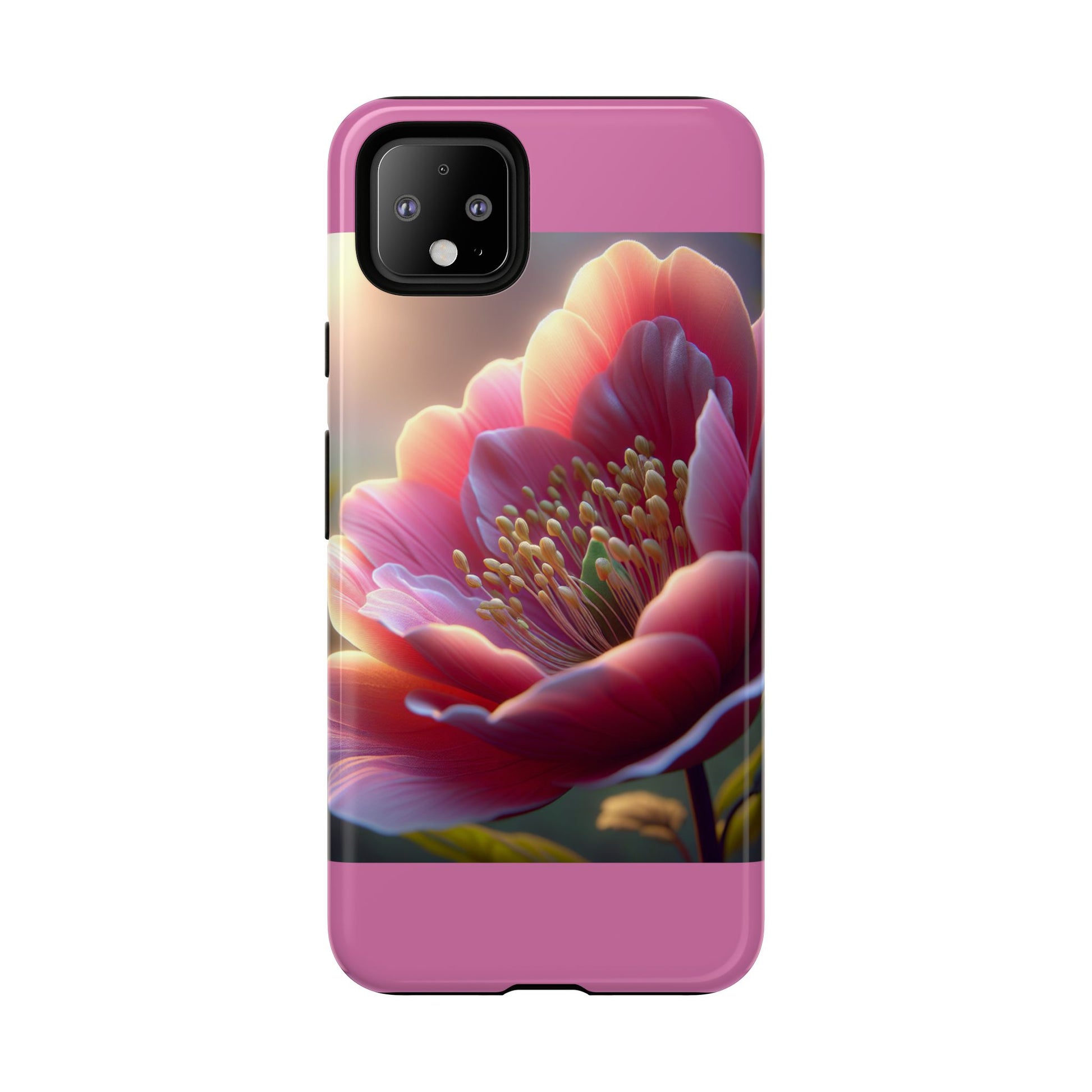 Pink Floral Phone Case, Tough Cases, Floral Design, Phone Accessory Gift, Nature Inspired, Trendy Tech Case
