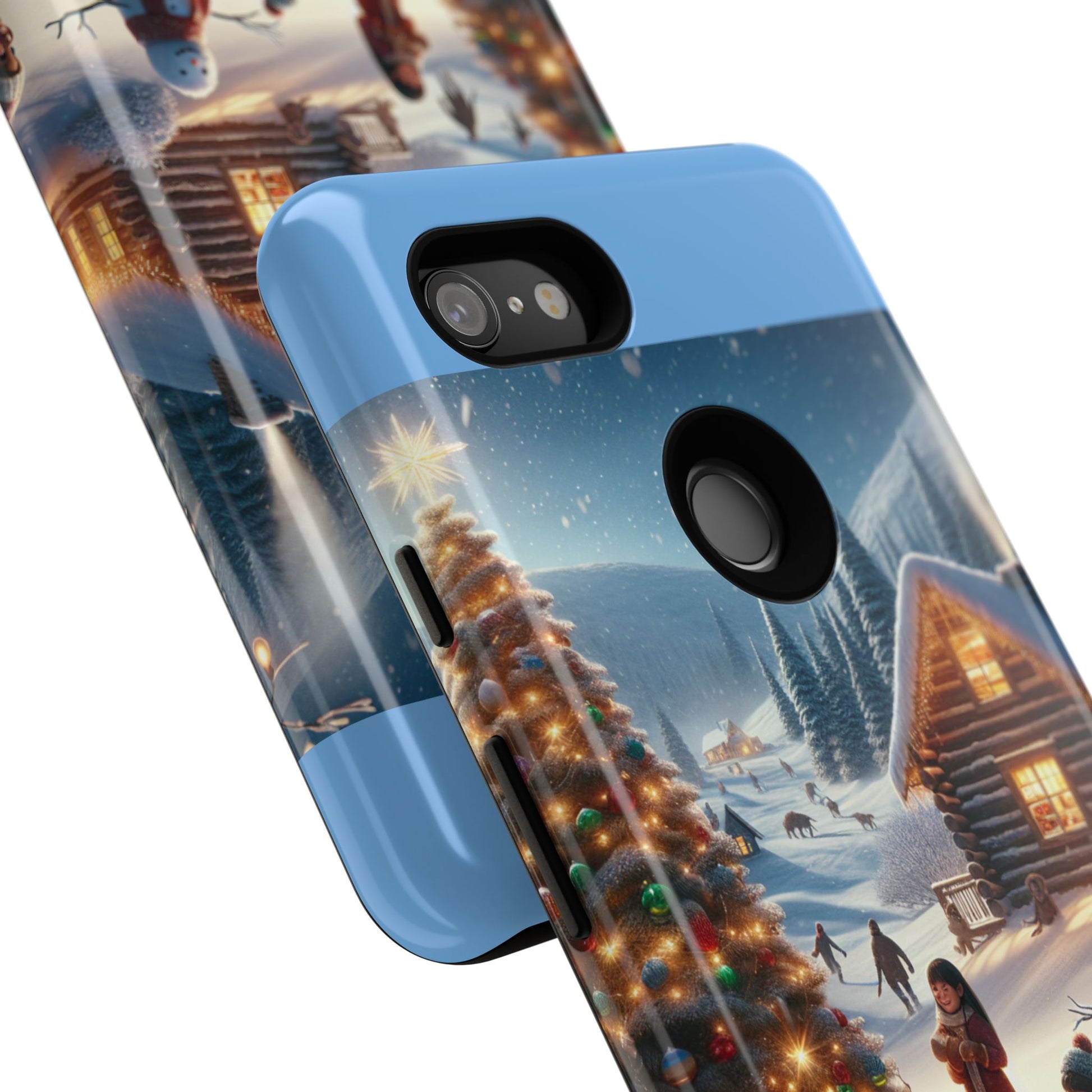 Winter Wonderland Phone Case, Holiday Gift for Him/Her, Cute Christmas Phone Cover, Unique Winter Scene Case, Festive Tech Accessories