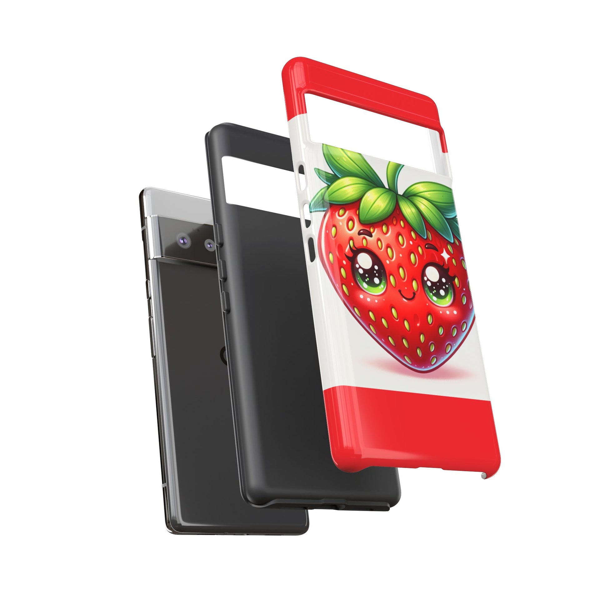 Cute Strawberry iPhone Case, Tough Phone Cases, Stylish Accessories, Fun Design for Kids and Adults, Perfect Gift for All Occasions