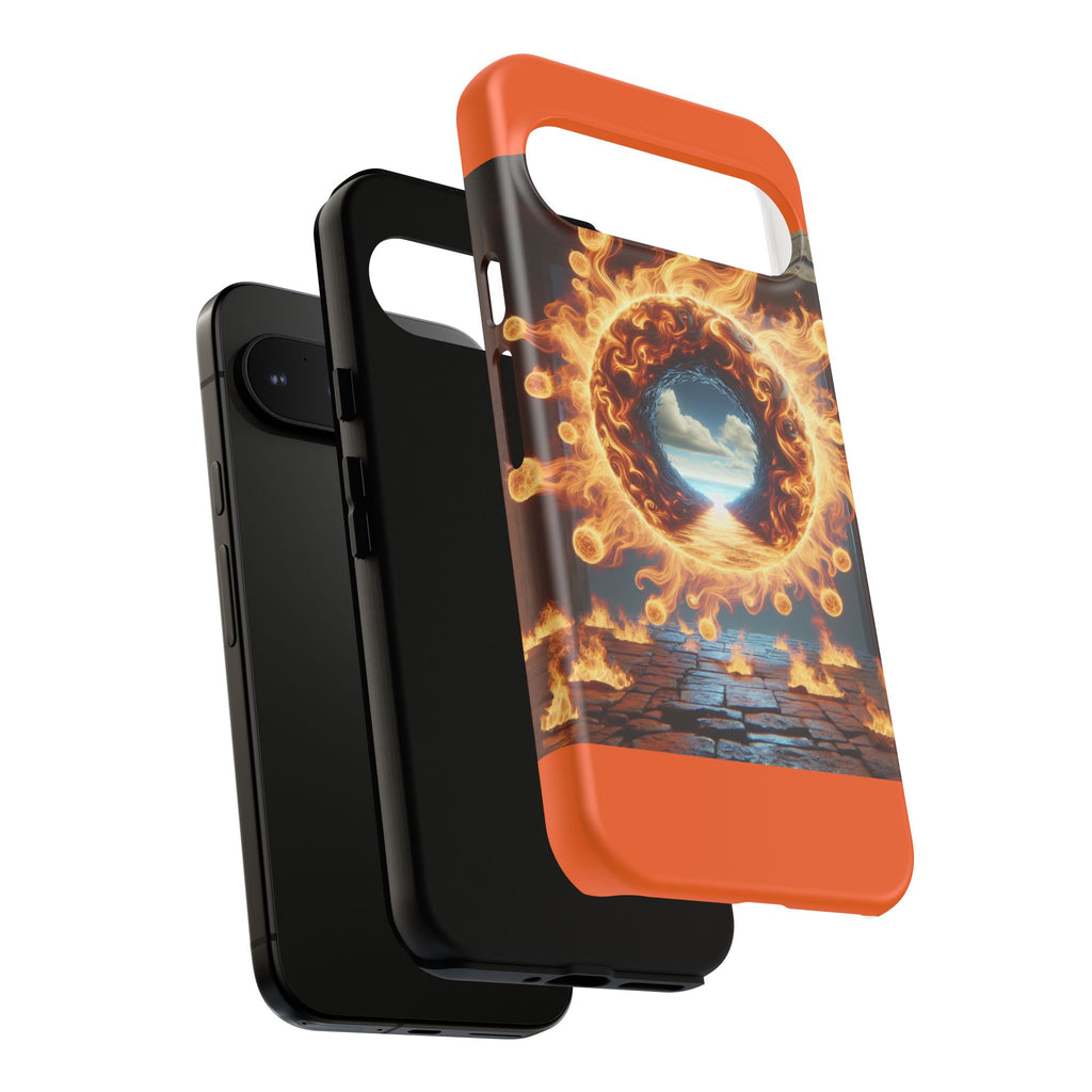Vibrant Phone Case, Tough Cases for Gamers, Fire Element Phone Cover, Unique Protector, Game Lover Gifts