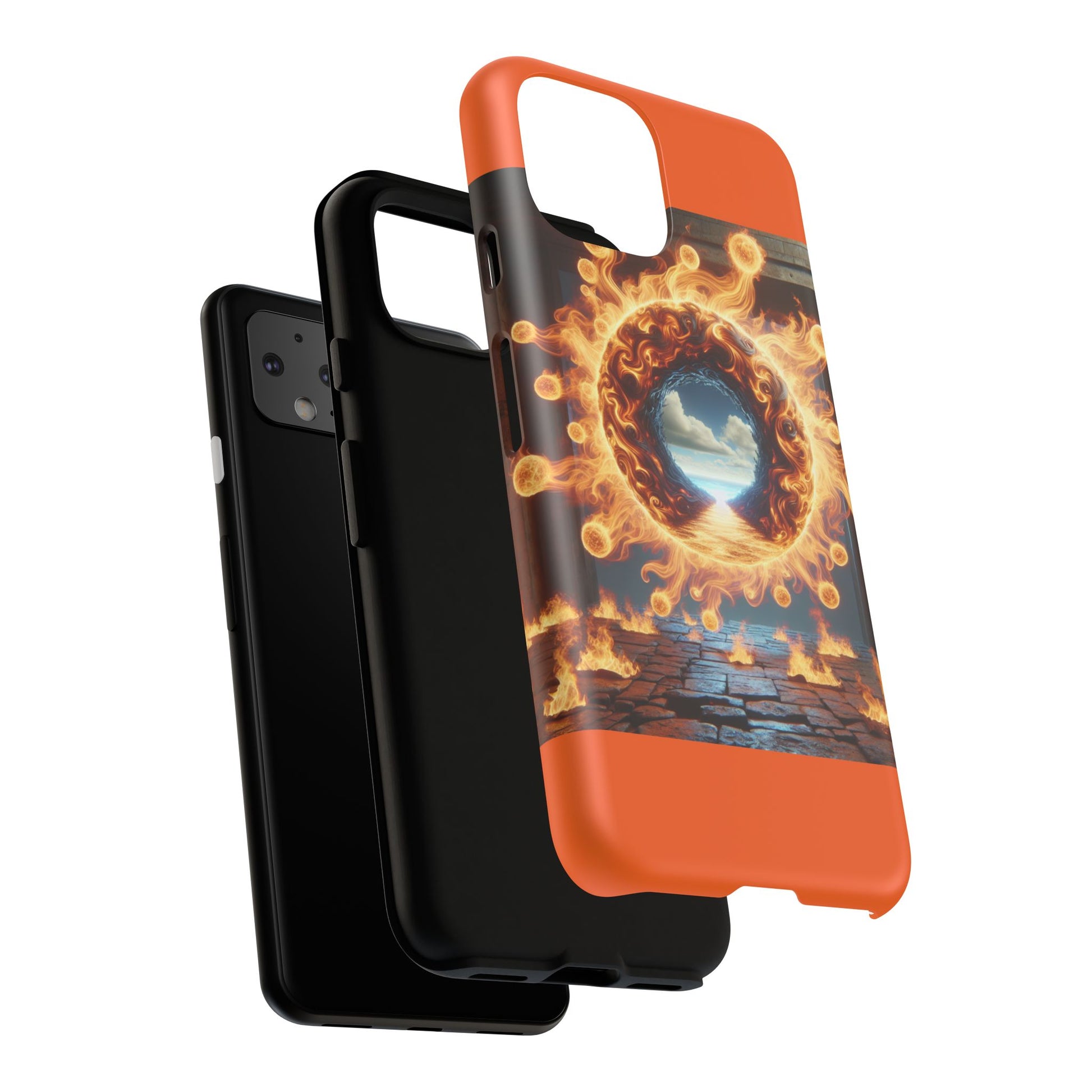 Vibrant Phone Case, Tough Cases for Gamers, Fire Element Phone Cover, Unique Protector, Game Lover Gifts