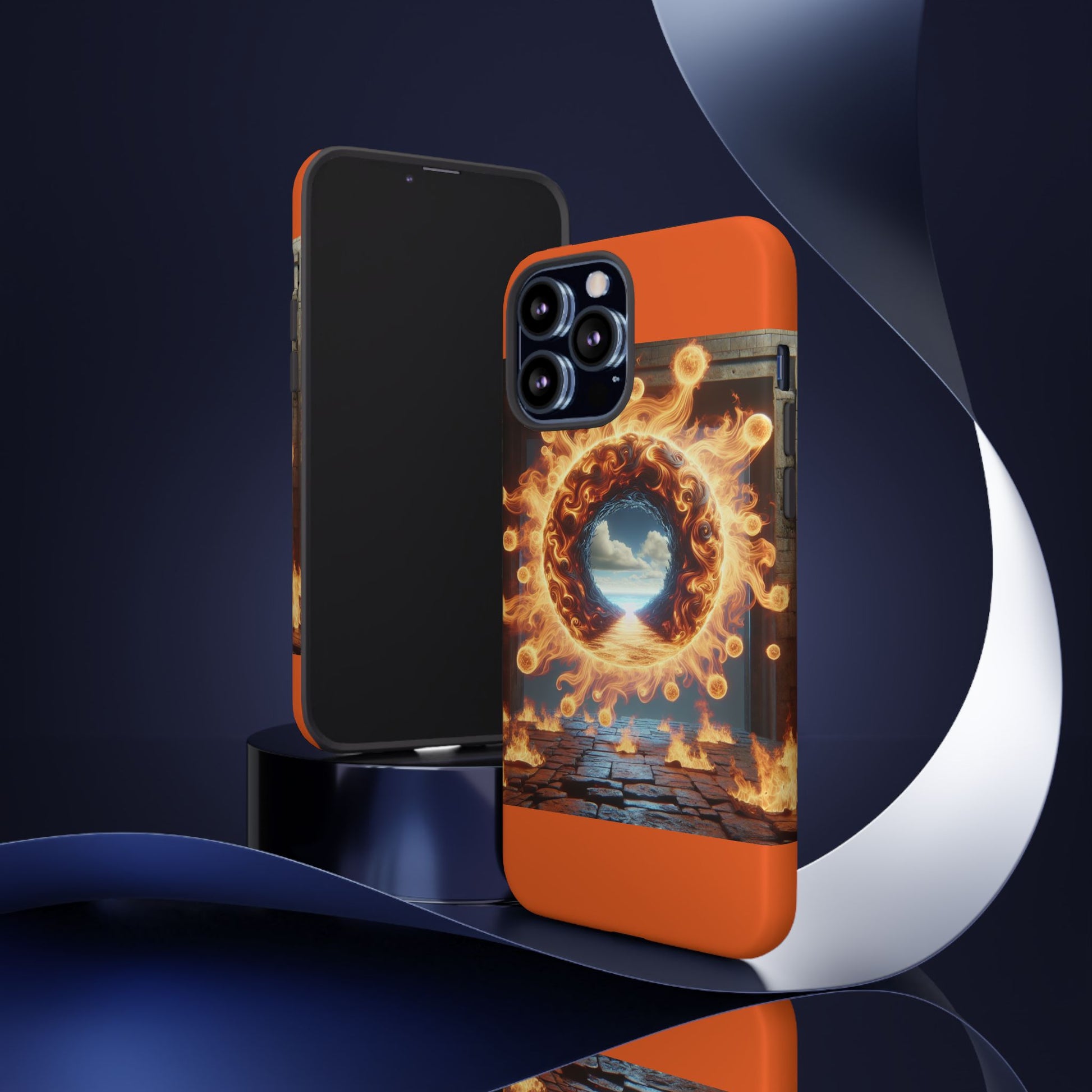 Vibrant Phone Case, Tough Cases for Gamers, Fire Element Phone Cover, Unique Protector, Game Lover Gifts