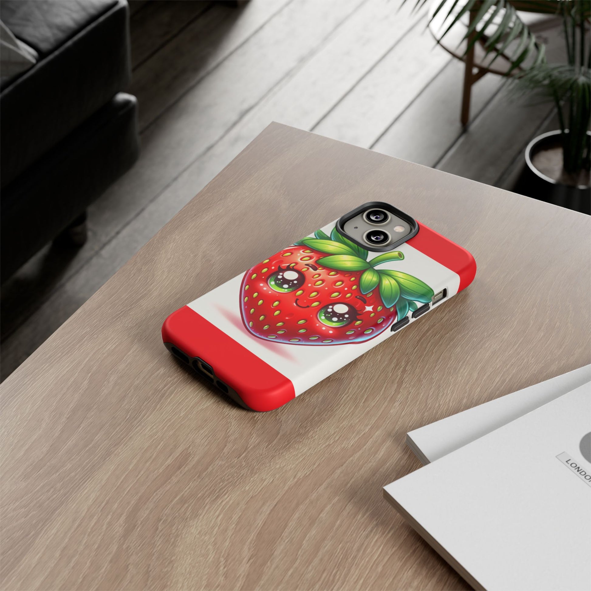 Cute Strawberry iPhone Case, Tough Phone Cases, Stylish Accessories, Fun Design for Kids and Adults, Perfect Gift for All Occasions