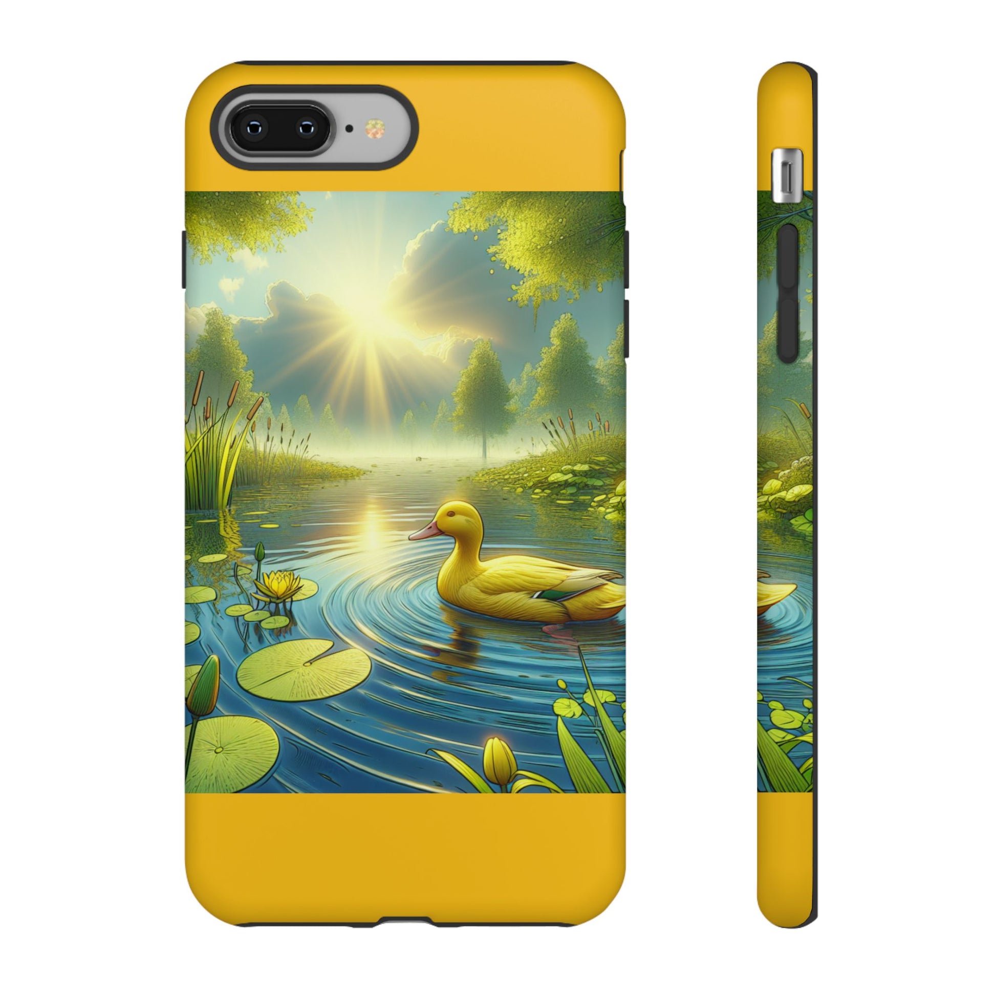Beautiful Duck Pond Phone Case, Nature Lover Gift, Tough Case, Springtime Accessory, Eco-Friendly Phone Cover, Vibrant Artwork