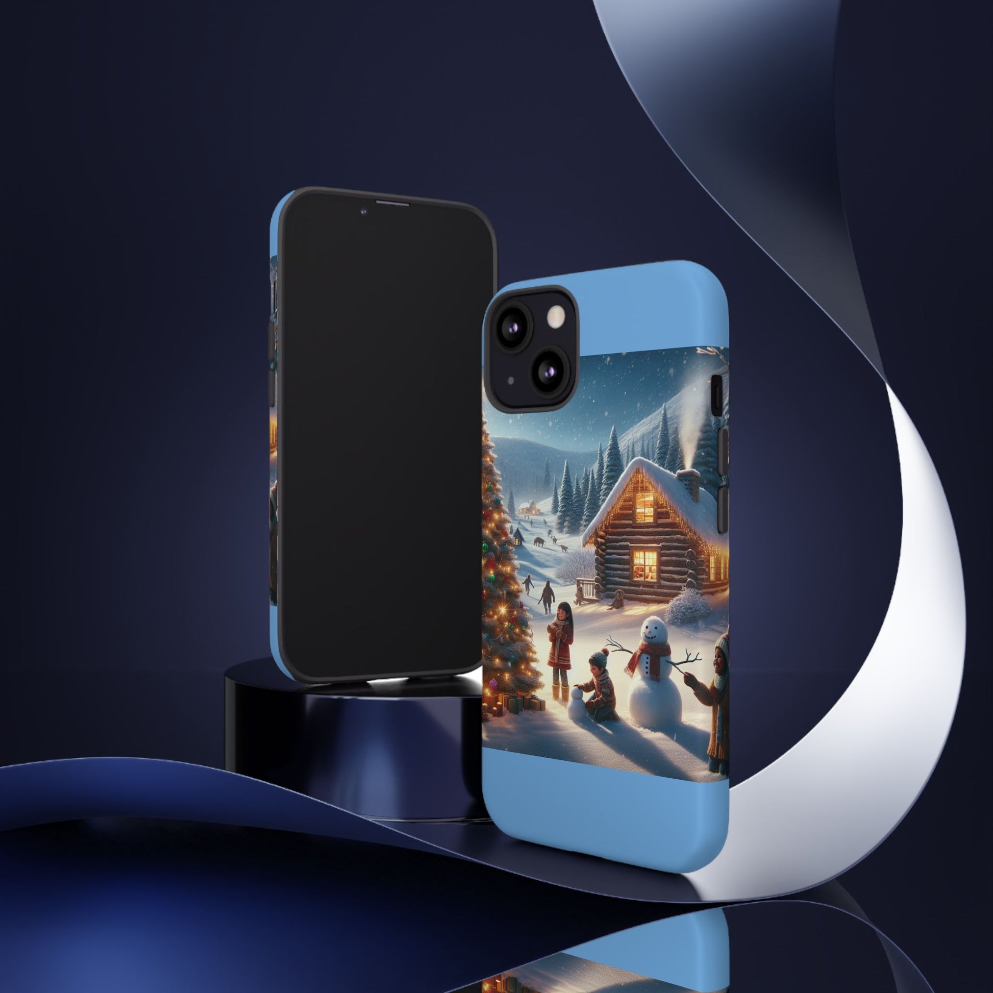 Winter Wonderland Phone Case, Holiday Gift for Him/Her, Cute Christmas Phone Cover, Unique Winter Scene Case, Festive Tech Accessories
