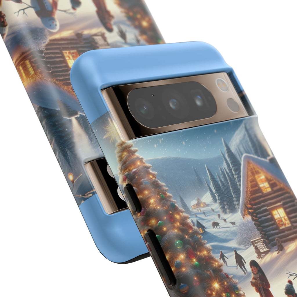Winter Wonderland Phone Case, Holiday Gift for Him/Her, Cute Christmas Phone Cover, Unique Winter Scene Case, Festive Tech Accessories
