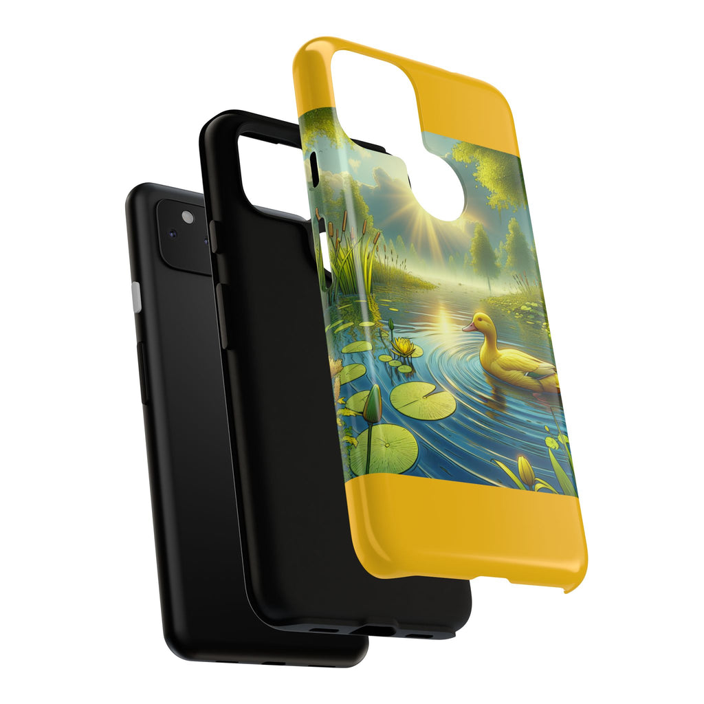 Beautiful Duck Pond Phone Case, Nature Lover Gift, Tough Case, Springtime Accessory, Eco-Friendly Phone Cover, Vibrant Artwork