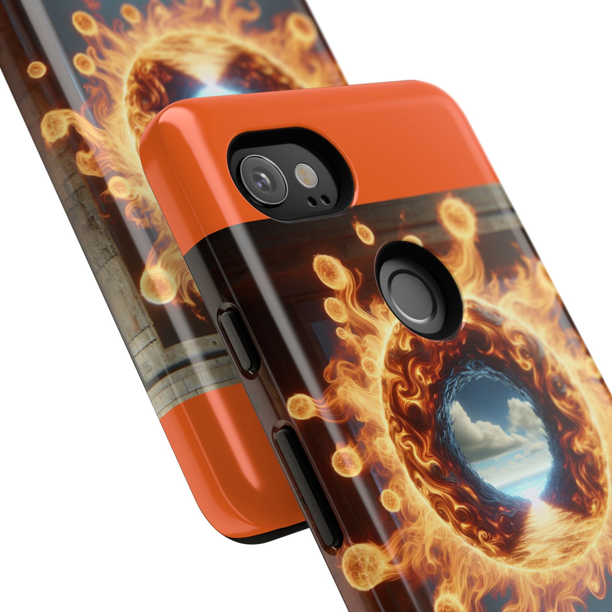 Vibrant Phone Case, Tough Cases for Gamers, Fire Element Phone Cover, Unique Protector, Game Lover Gifts
