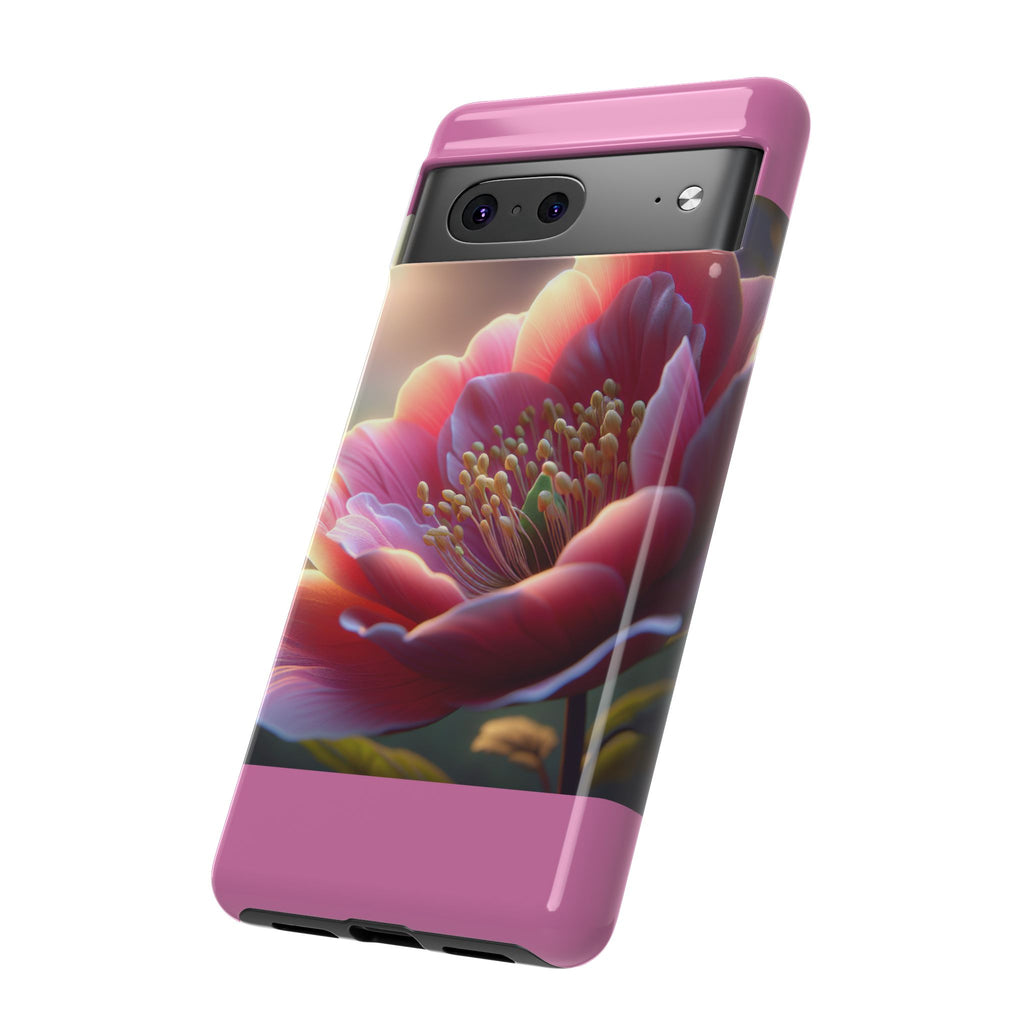 Pink Floral Phone Case, Tough Cases, Floral Design, Phone Accessory Gift, Nature Inspired, Trendy Tech Case