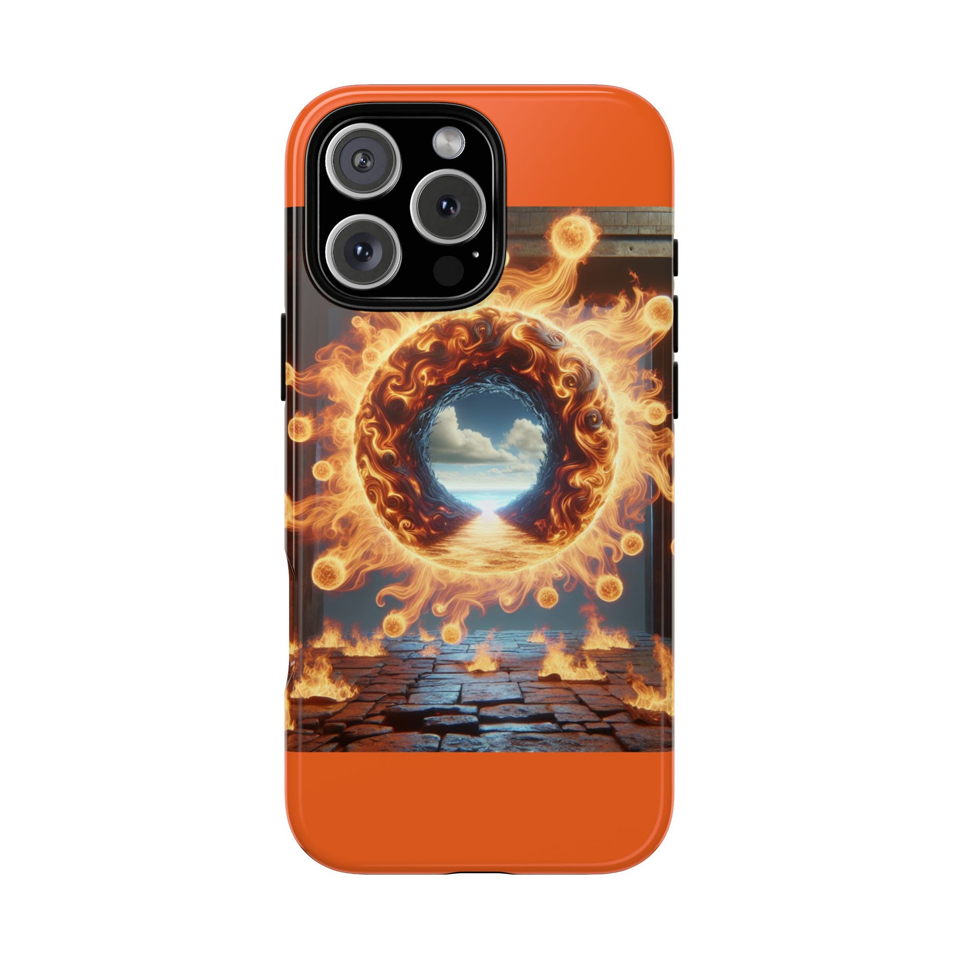 Vibrant Phone Case, Tough Cases for Gamers, Fire Element Phone Cover, Unique Protector, Game Lover Gifts