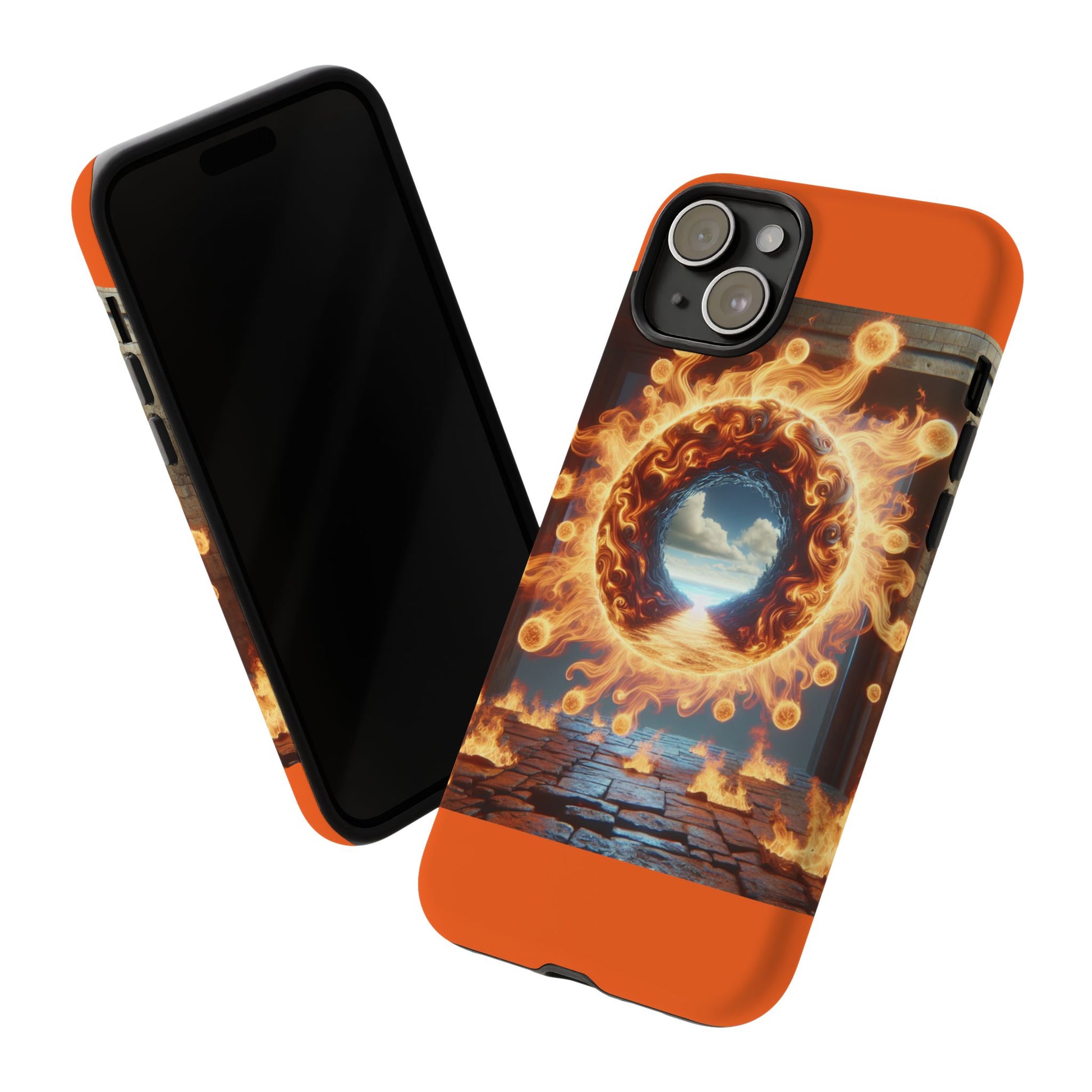 Vibrant Phone Case, Tough Cases for Gamers, Fire Element Phone Cover, Unique Protector, Game Lover Gifts