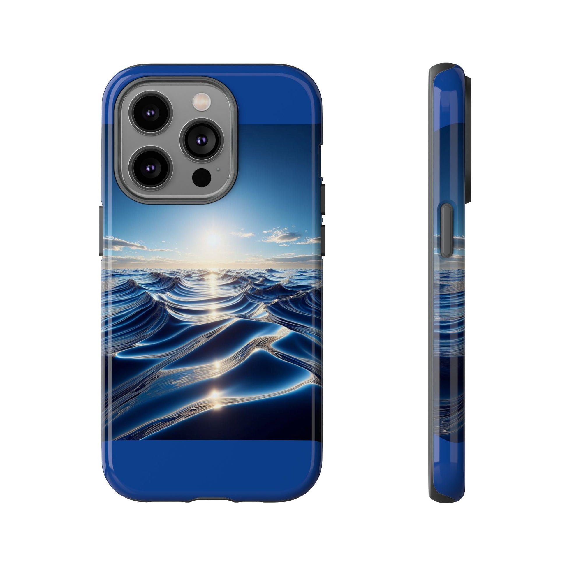 Ocean Wave Phone Case, Tough Phone Cover, Stylish Cell Case, Gift for Beach Lovers, Customizable Phone Accessory