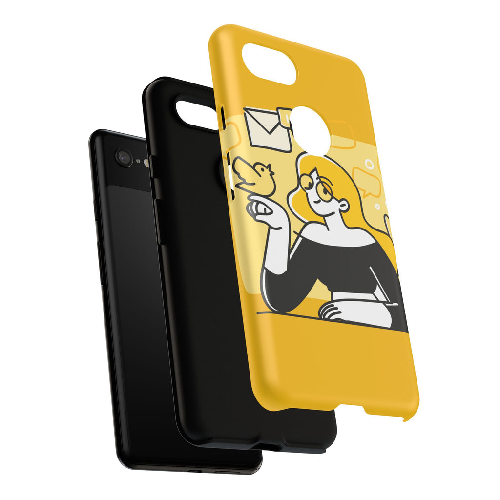 Chic Phone Case with Playful Design, Smartphone Cover, Unique Gift, Trendy Accessory, Eco-Friendly Case