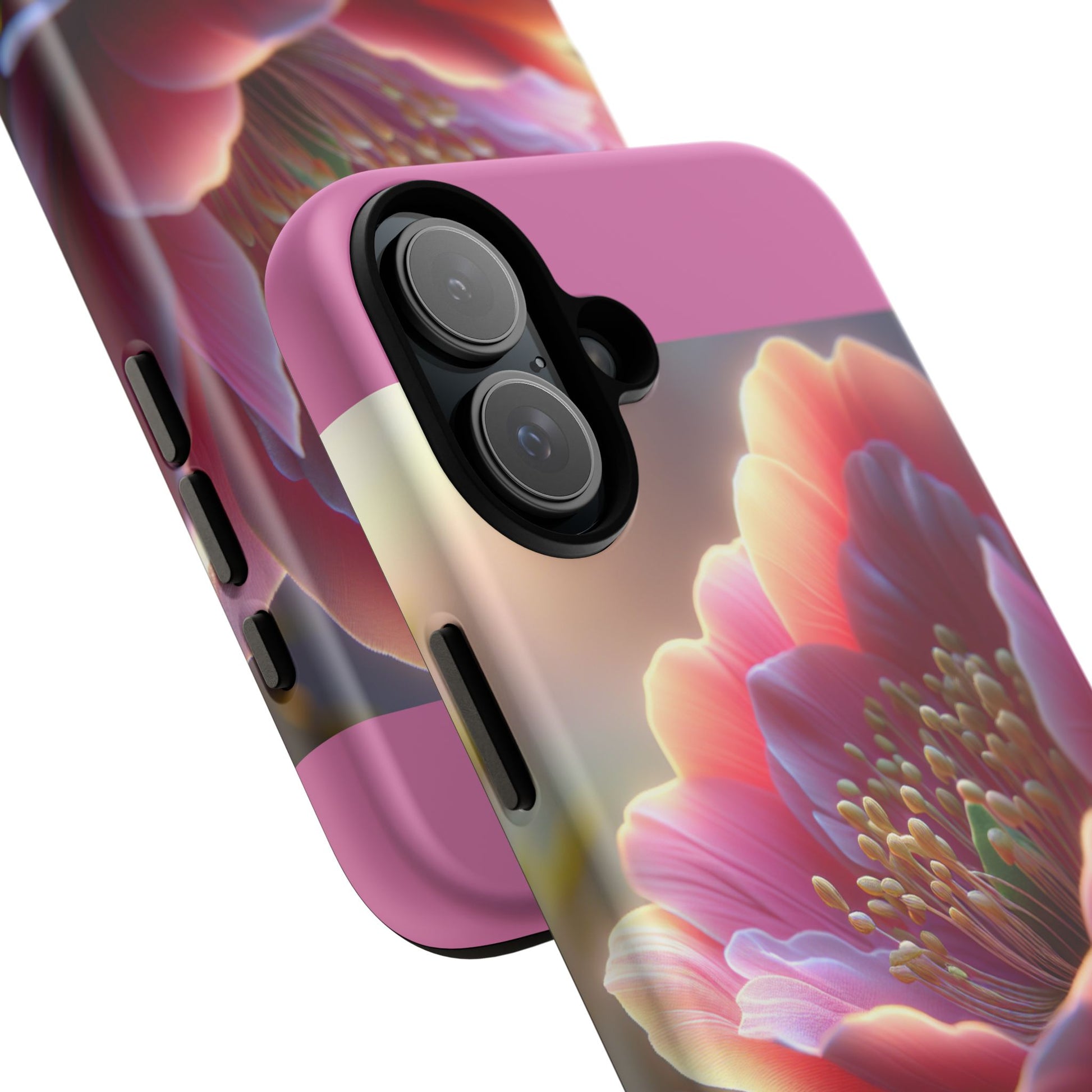 Pink Floral Phone Case, Tough Cases, Floral Design, Phone Accessory Gift, Nature Inspired, Trendy Tech Case