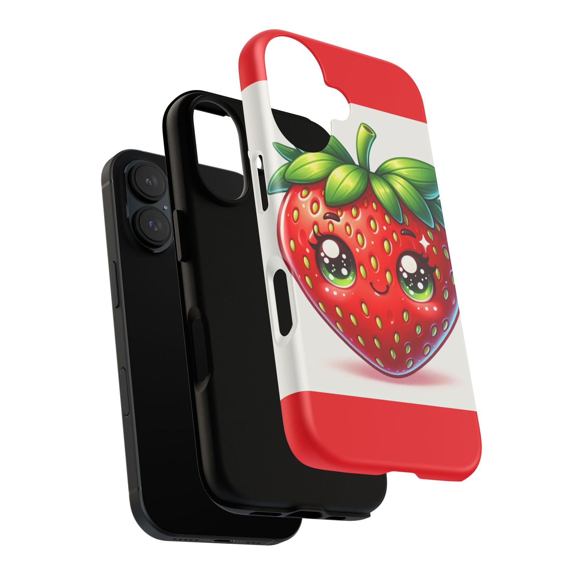 Cute Strawberry iPhone Case, Tough Phone Cases, Stylish Accessories, Fun Design for Kids and Adults, Perfect Gift for All Occasions