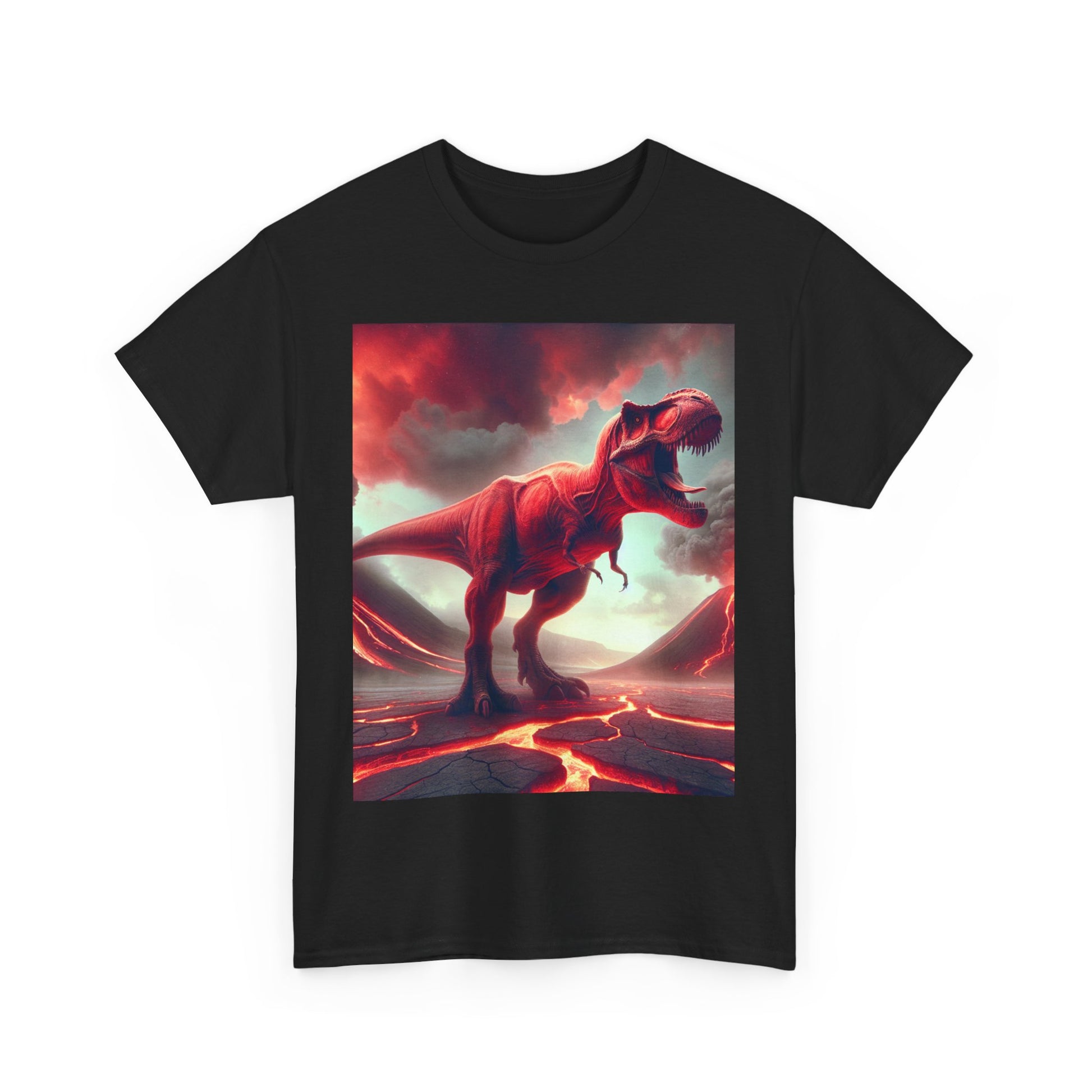 Dinosaur Lava Unisex Tee, Fun Graphic Tee for Kids and Adults, Perfect Gift for Dinosaur Lovers, Casual Wear, Birthday Gift, Nerdy T-Shirt