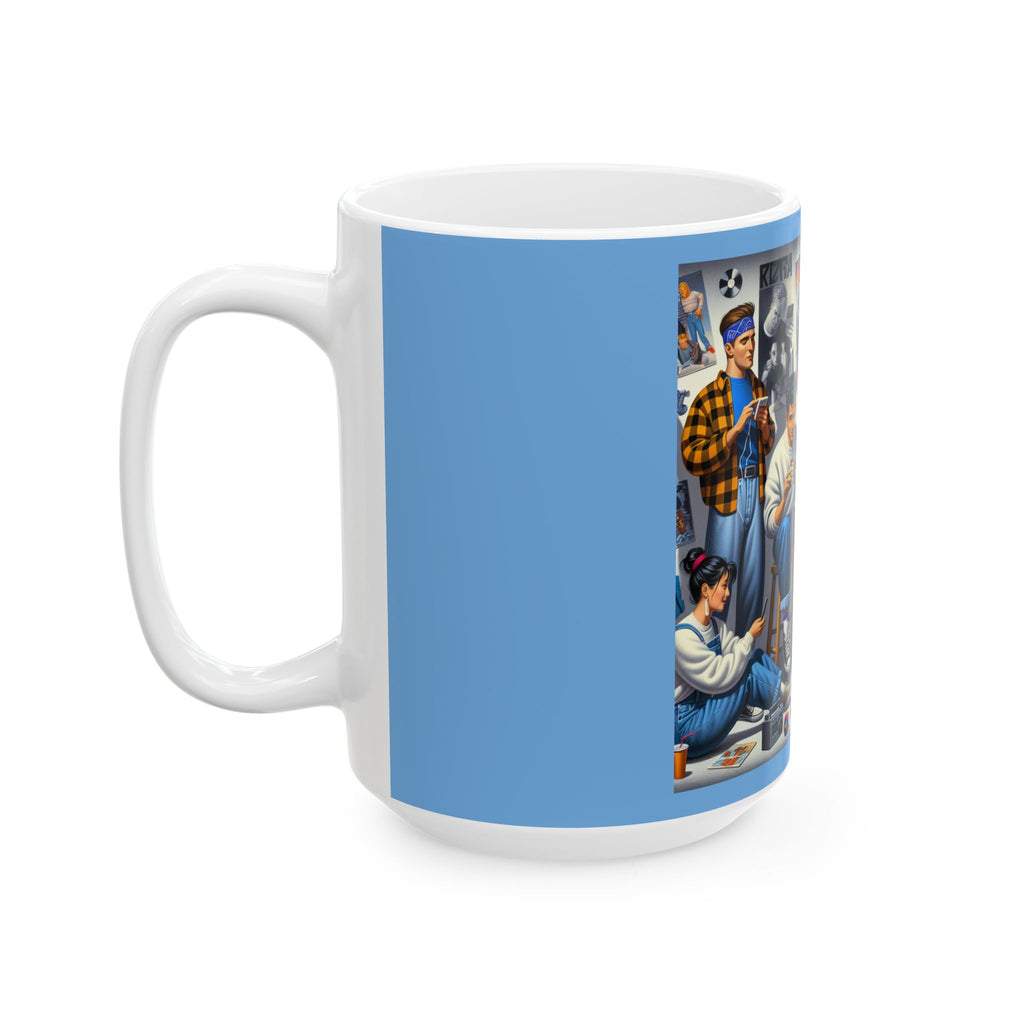 90s Nostalgia Ceramic Mug | Retro Coffee Cup, Gifts for Him, Fun Kitchen Decor, 90s Theme Party, Unique Collector's Item