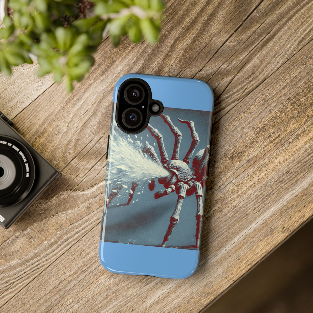Spider Spray Phone Case, Tough Phone Cover, Unique Gift for Insect Lovers, Halloween Decor, Eco-Friendly Case