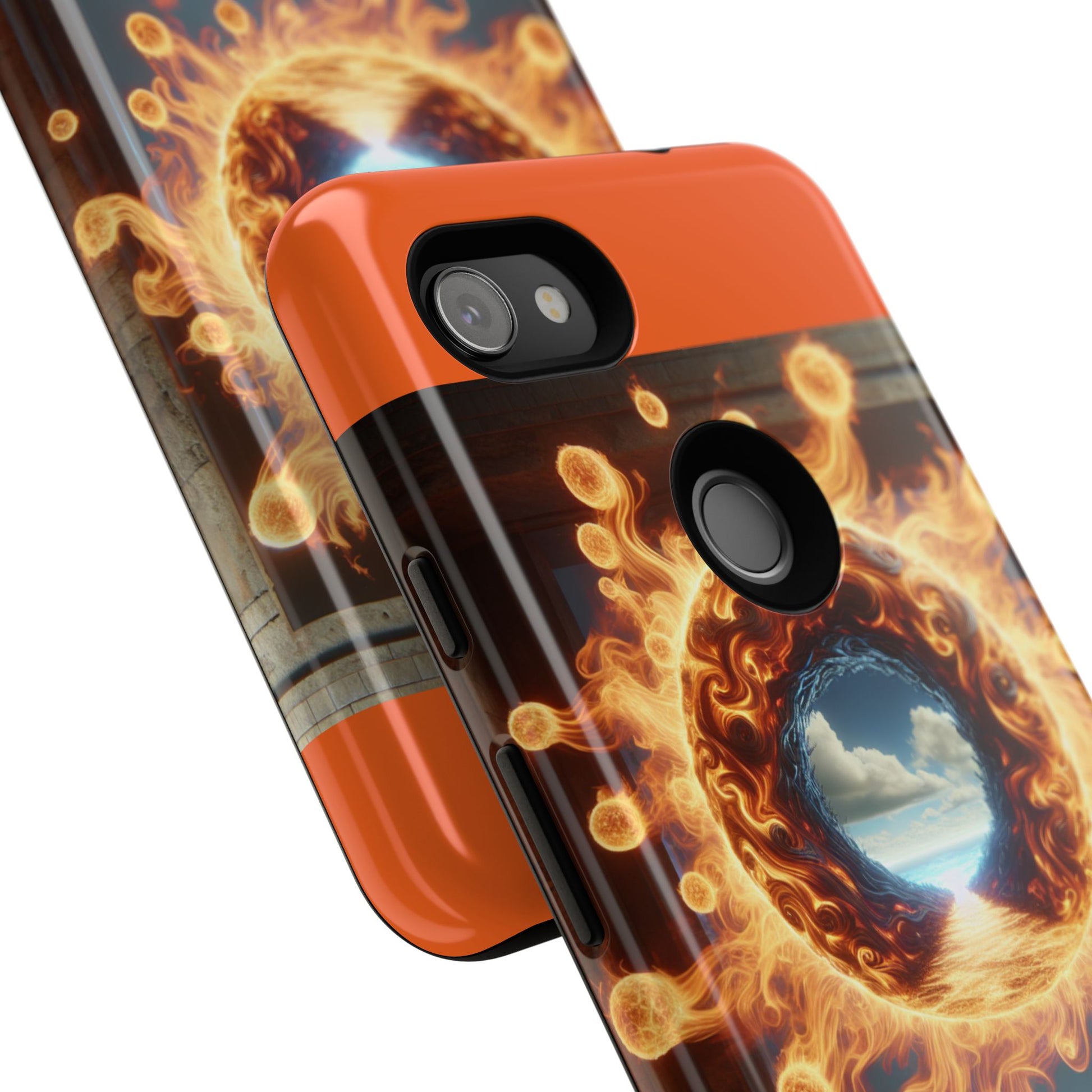 Vibrant Phone Case, Tough Cases for Gamers, Fire Element Phone Cover, Unique Protector, Game Lover Gifts