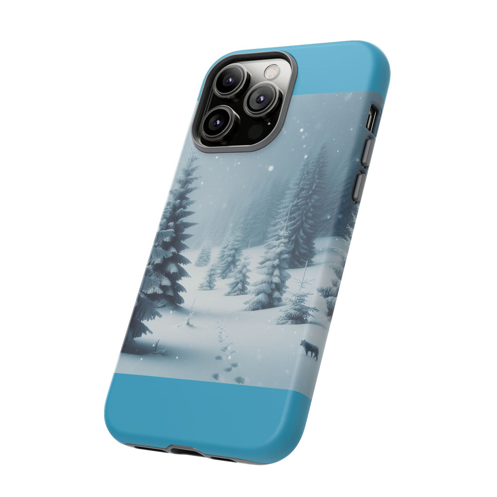 Winter Forest Phone Case, Tough Cases for iPhone, Snowy Landscape Design, Nature Lover Gift, Holiday Accessories
