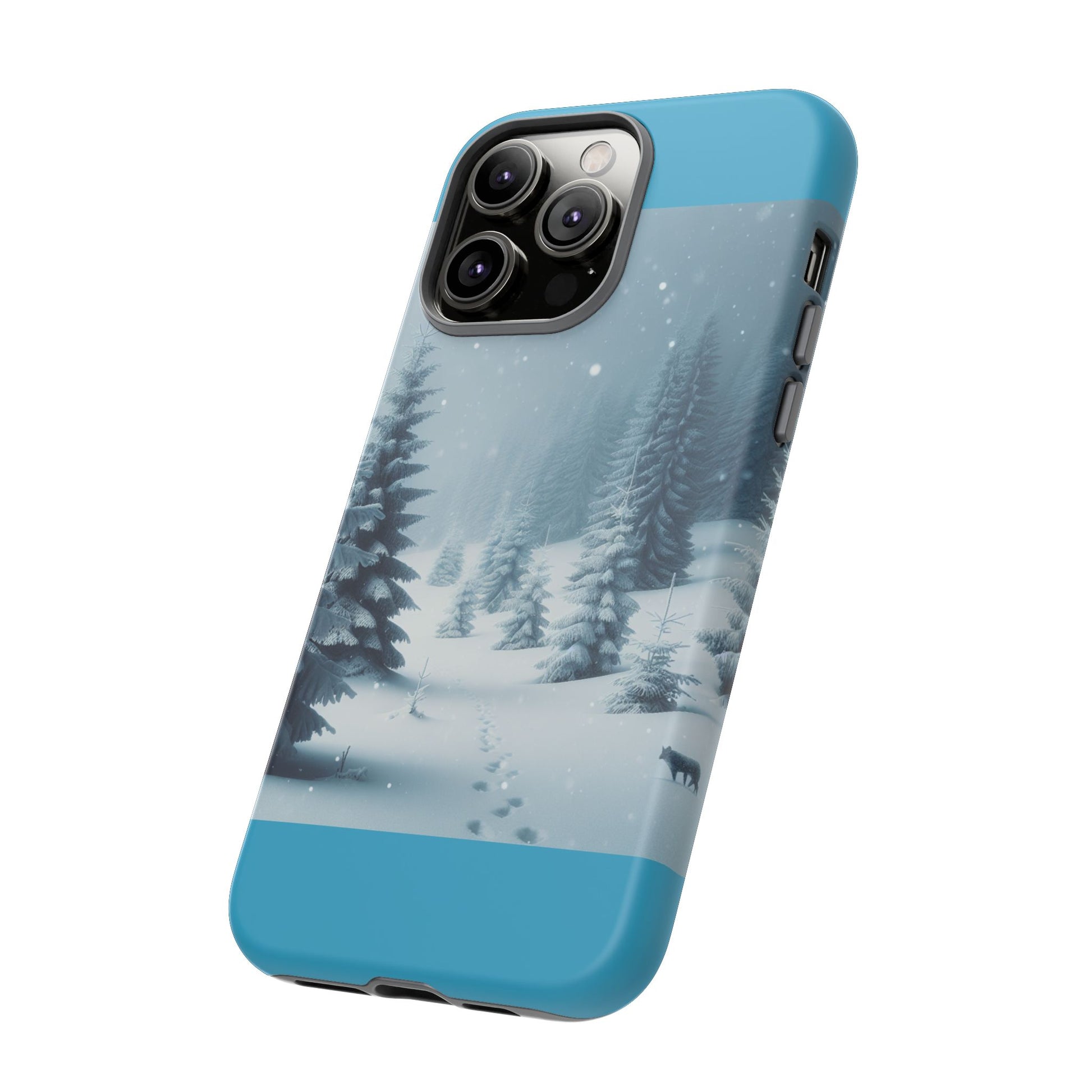 Winter Forest Phone Case, Tough Cases for iPhone, Snowy Landscape Design, Nature Lover Gift, Holiday Accessories