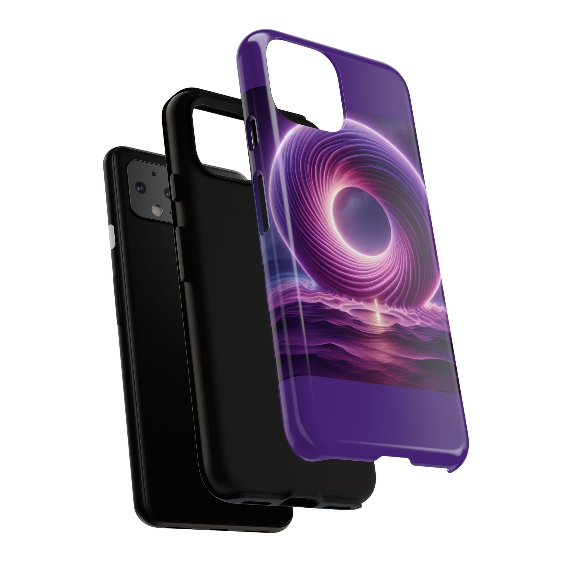 Colorful Phone Case with Swirling Design, Tough Phone Cover, Cosmic Phone Protector, Unique Gift for Tech Lovers, Stylish Smartphone Shell