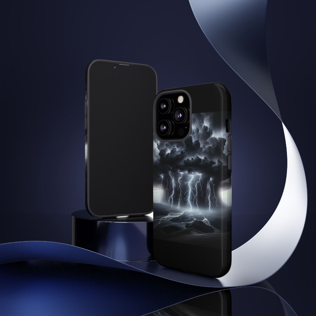 Tough Cases for the Bold: Stormy Thunder Phone Case, Lightning Protection, Durable Cover for Adventurers, Unique Gift for Nature [...]