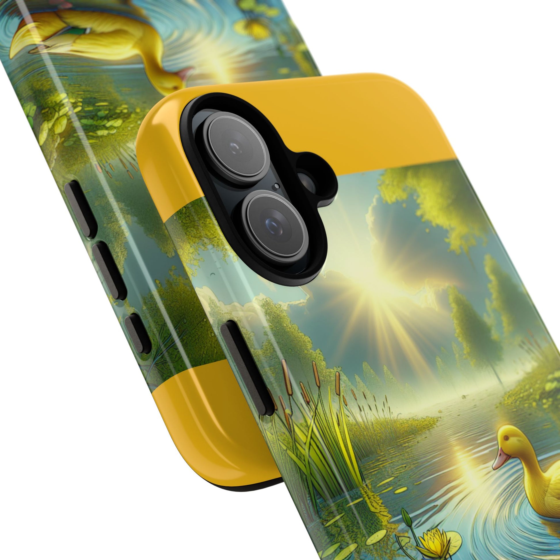 Beautiful Duck Pond Phone Case, Nature Lover Gift, Tough Case, Springtime Accessory, Eco-Friendly Phone Cover, Vibrant Artwork