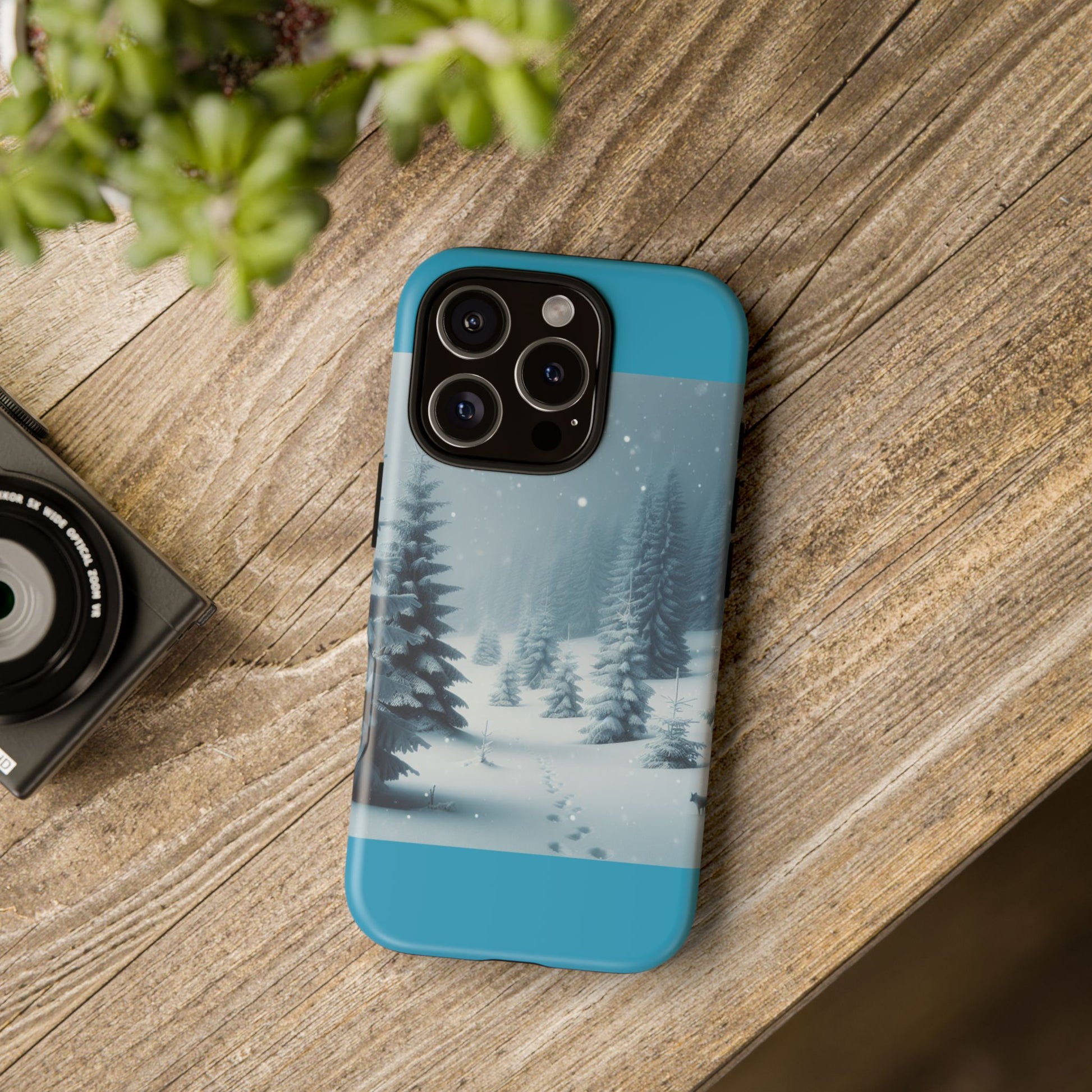 Winter Forest Phone Case, Tough Cases for iPhone, Snowy Landscape Design, Nature Lover Gift, Holiday Accessories