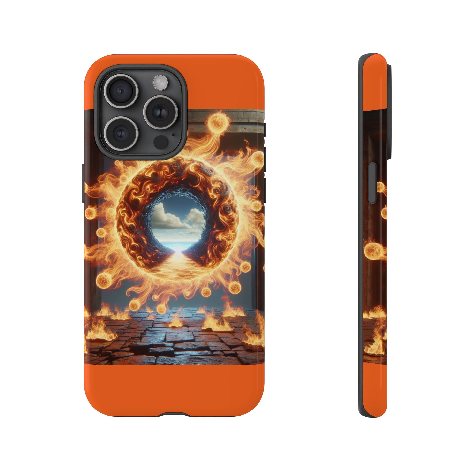 Vibrant Phone Case, Tough Cases for Gamers, Fire Element Phone Cover, Unique Protector, Game Lover Gifts