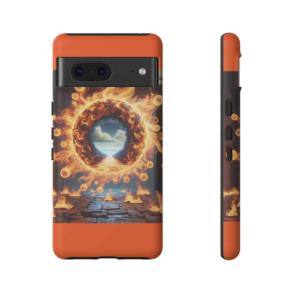 Vibrant Phone Case, Tough Cases for Gamers, Fire Element Phone Cover, Unique Protector, Game Lover Gifts