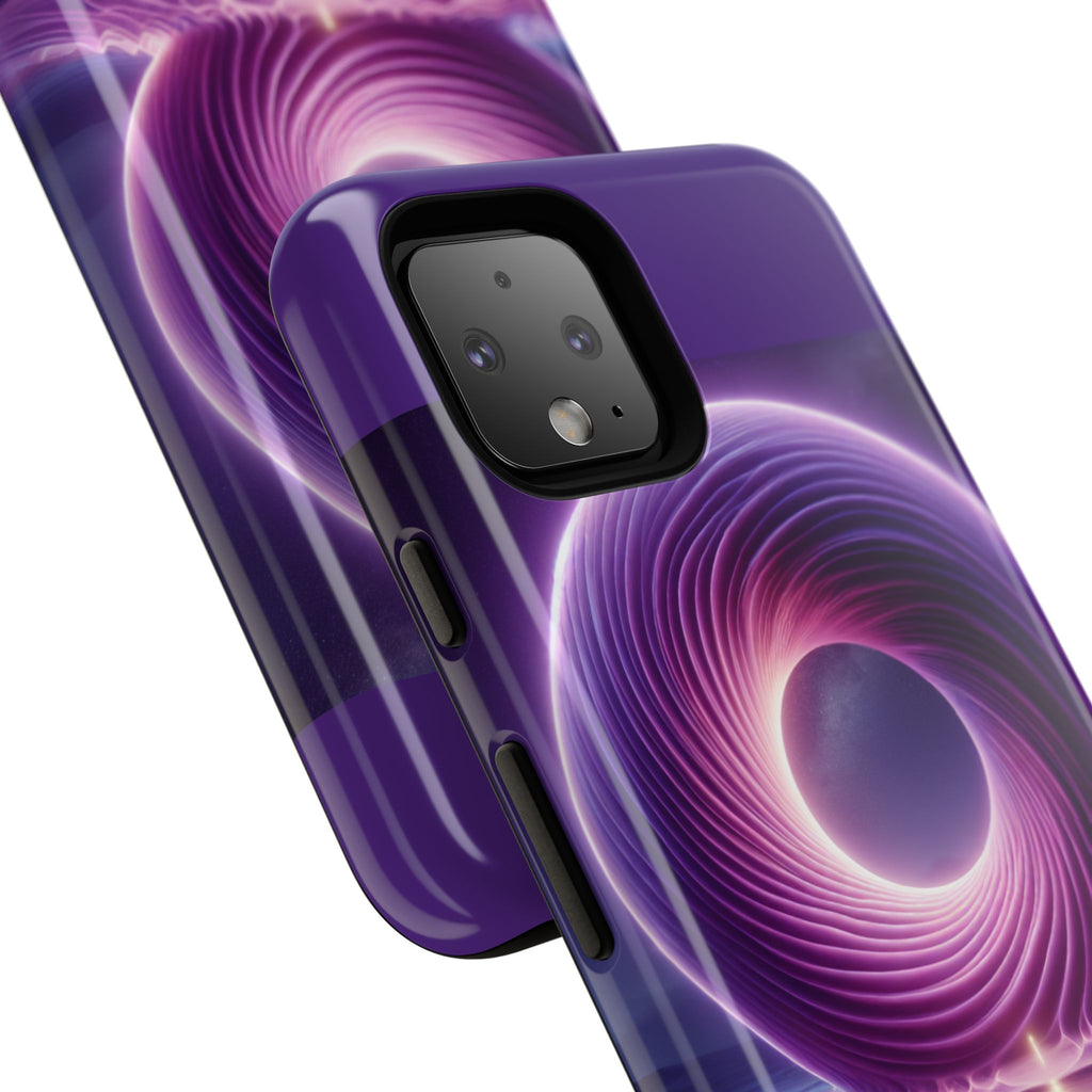 Colorful Phone Case with Swirling Design, Tough Phone Cover, Cosmic Phone Protector, Unique Gift for Tech Lovers, Stylish Smartphone Shell