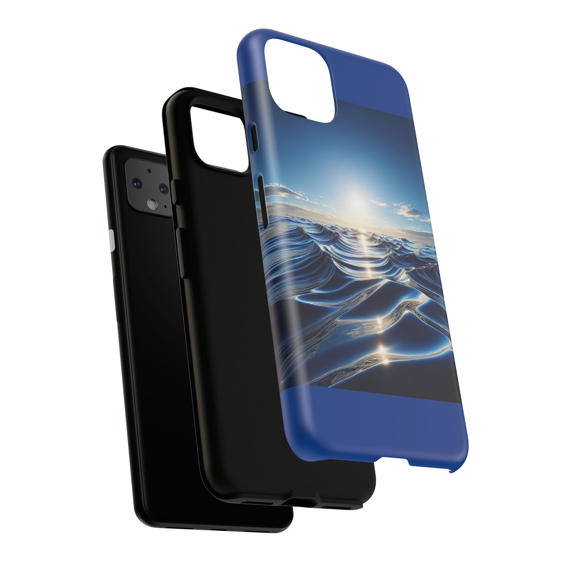 Ocean Wave Phone Case, Tough Phone Cover, Stylish Cell Case, Gift for Beach Lovers, Customizable Phone Accessory