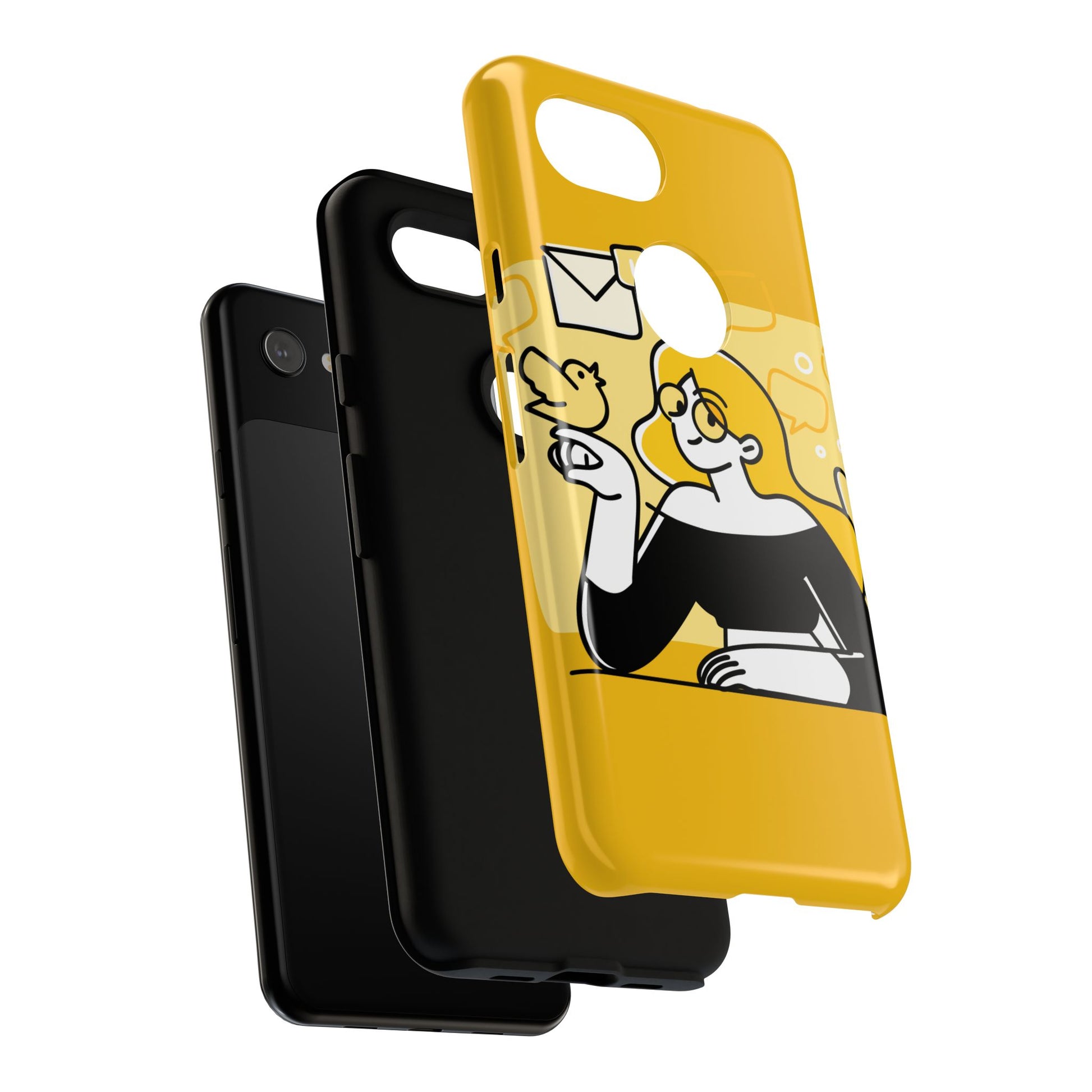 Chic Phone Case with Playful Design, Smartphone Cover, Unique Gift, Trendy Accessory, Eco-Friendly Case