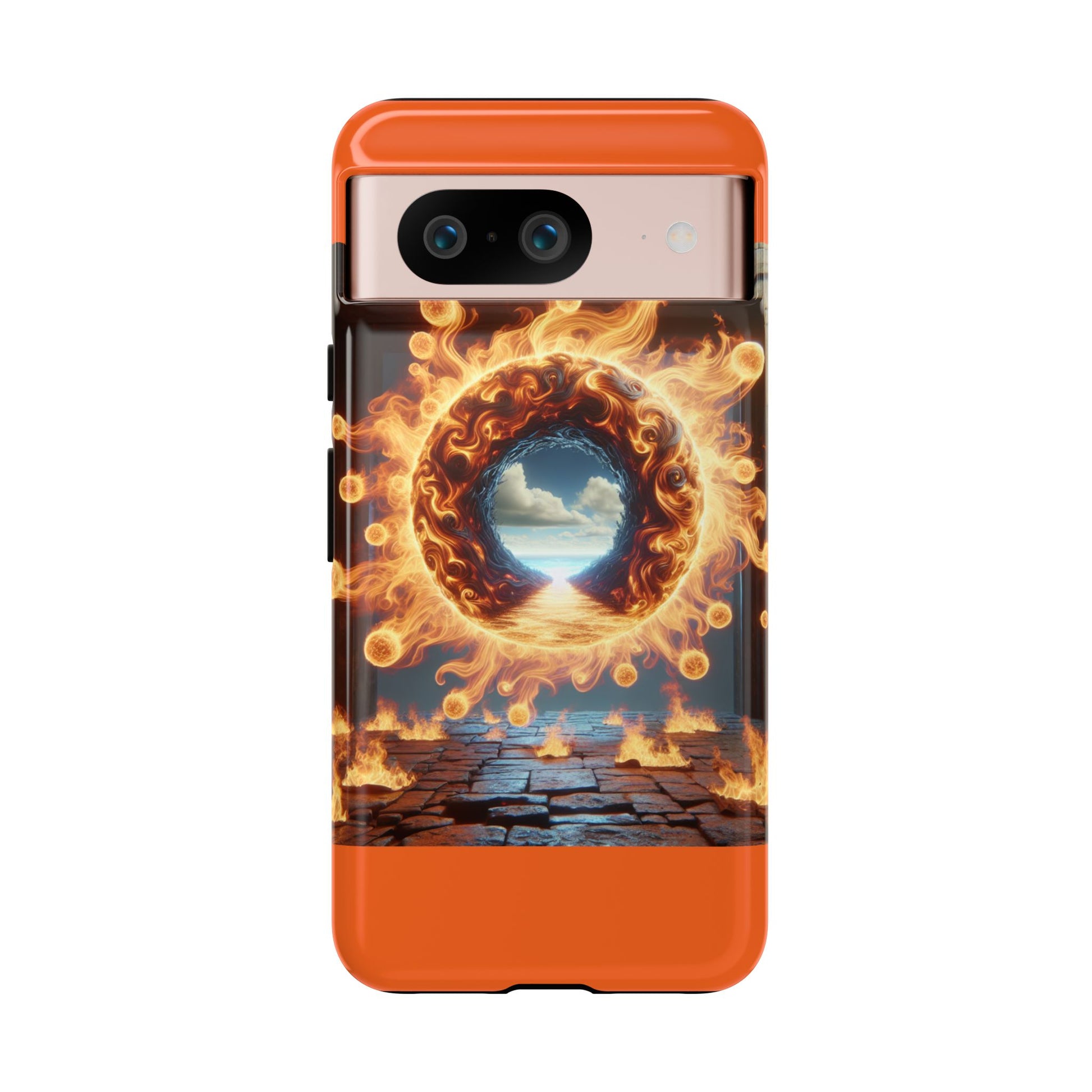 Vibrant Phone Case, Tough Cases for Gamers, Fire Element Phone Cover, Unique Protector, Game Lover Gifts
